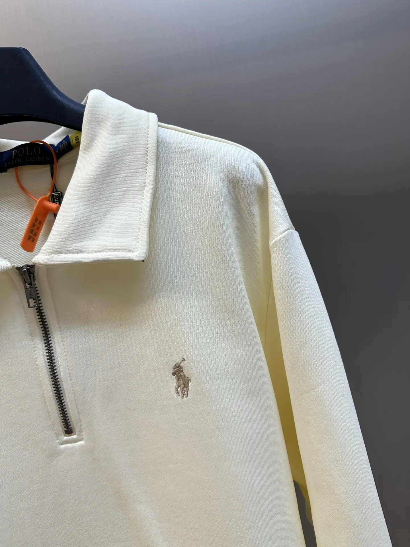 Embroidered Quarter-Zip Cotton Sweatshirt D25518789 — view 3
