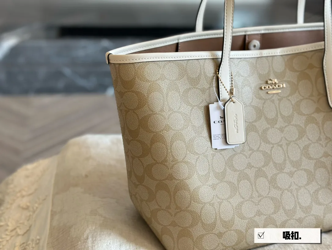 Signature Coated Canvas City Tote Bag D25518060 — view 12