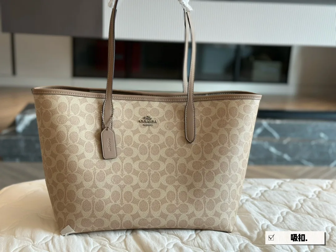Signature Coated Canvas City Tote Bag D25518060 — view 9