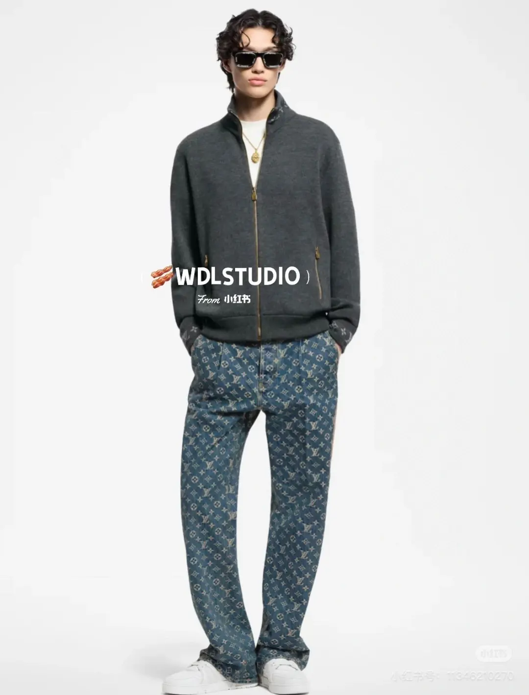 Monogram Jacquard Wool Zip-Up Cardigan D25513867 — view 5