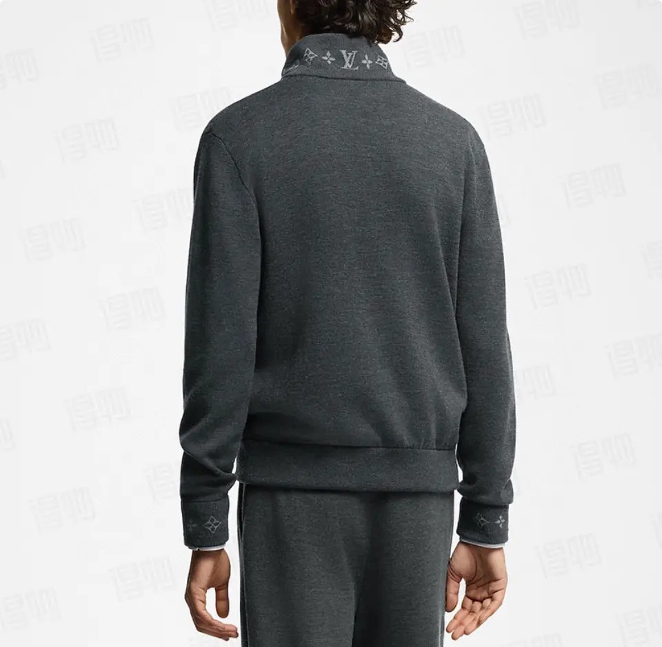 Monogram Jacquard Wool Zip-Up Cardigan D25513867 — view 6