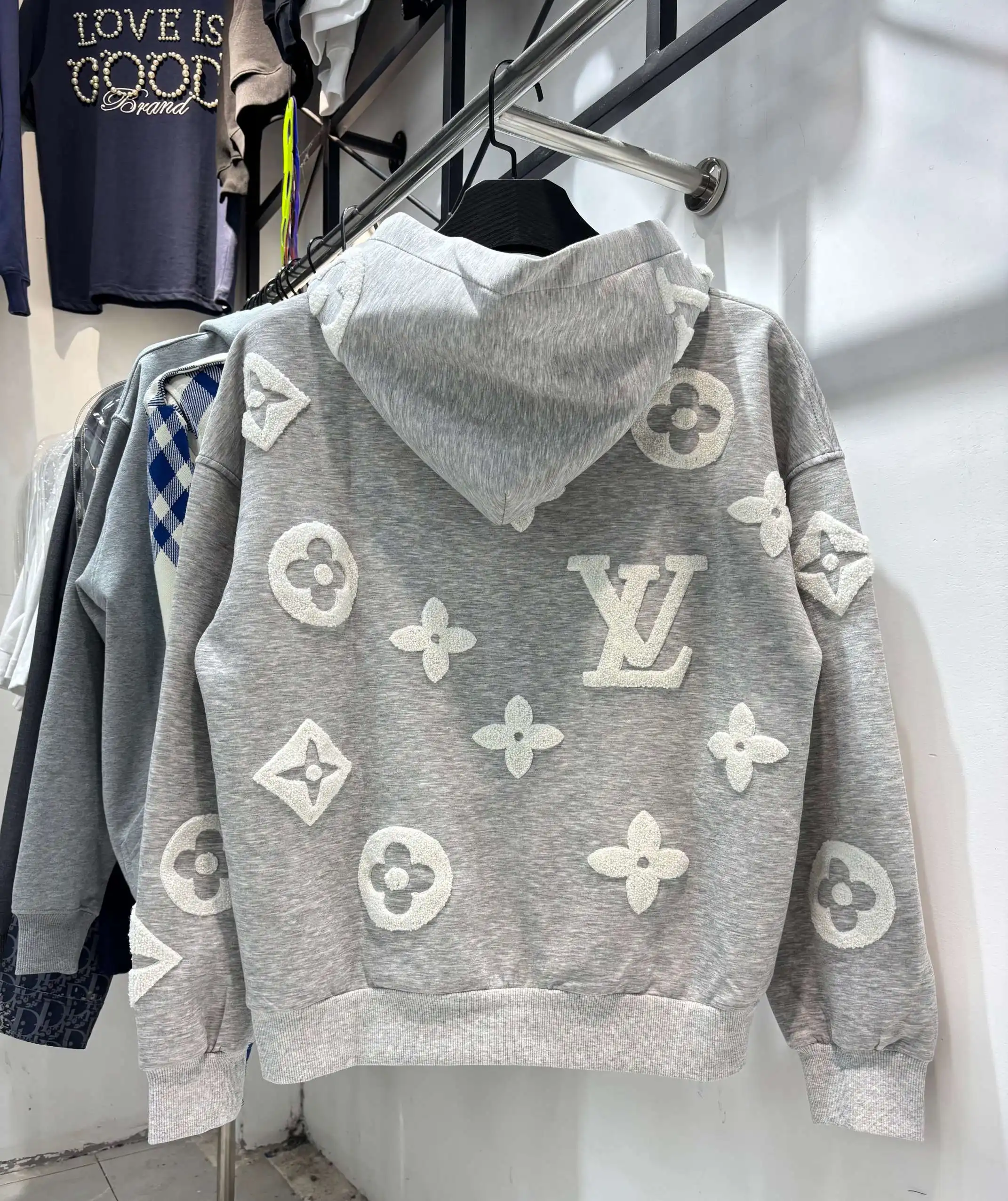 Monogram Towel Embroidery Zip-Up Hoodie D25513866 — view 2