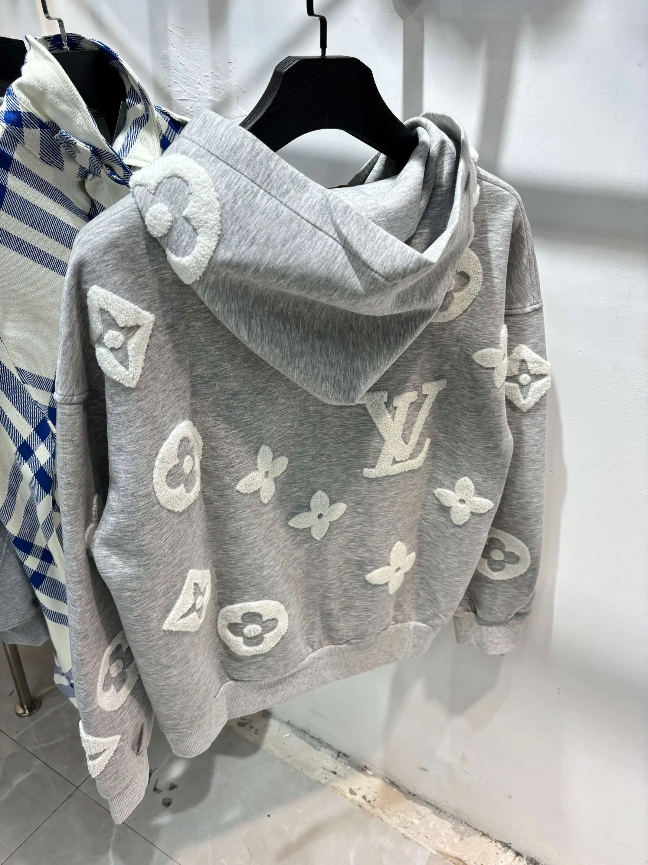 Monogram Towel Embroidery Zip-Up Hoodie D25513866 — view 4