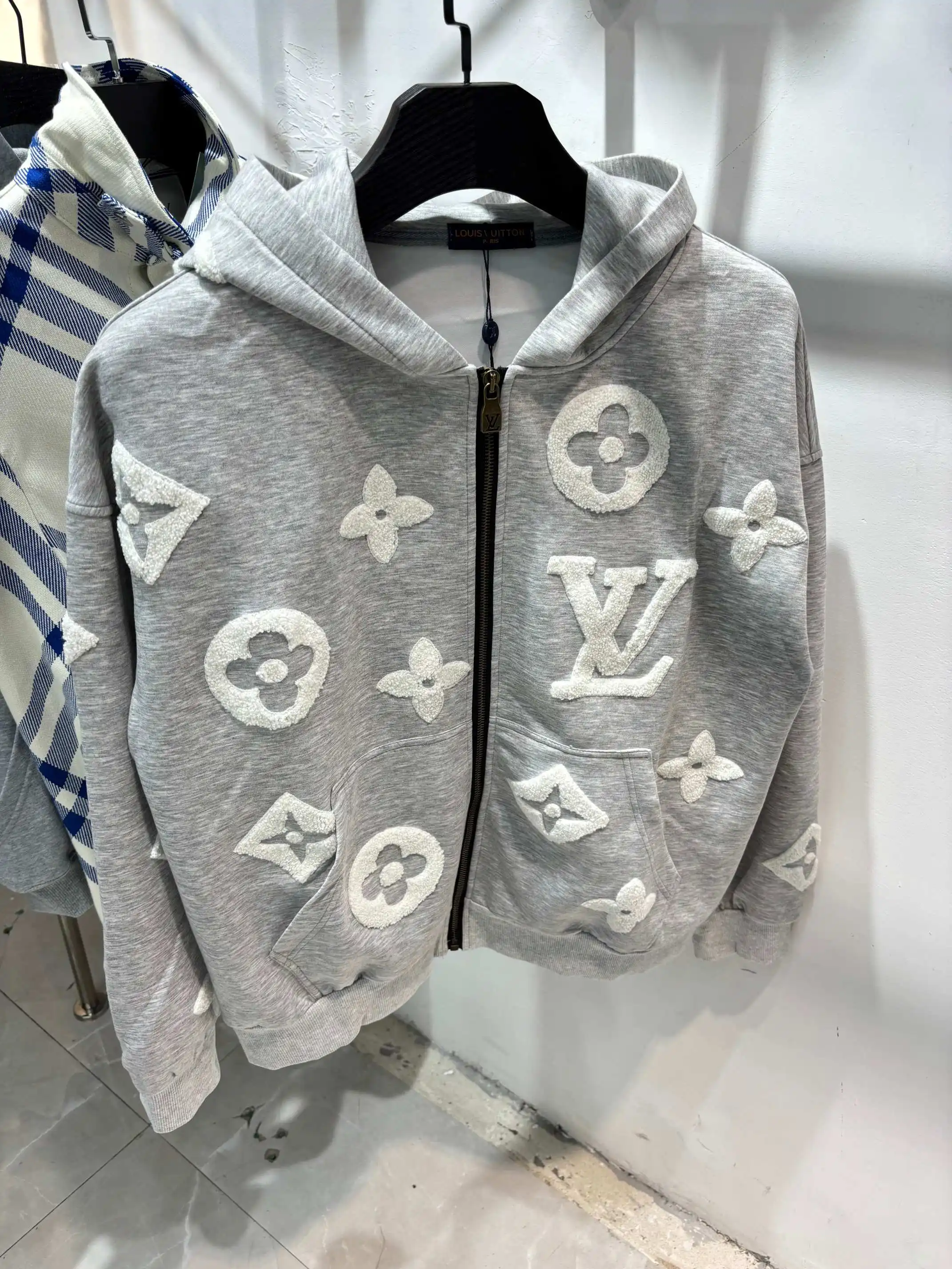 Monogram Towel Embroidery Zip-Up Hoodie D25513866 — view 5