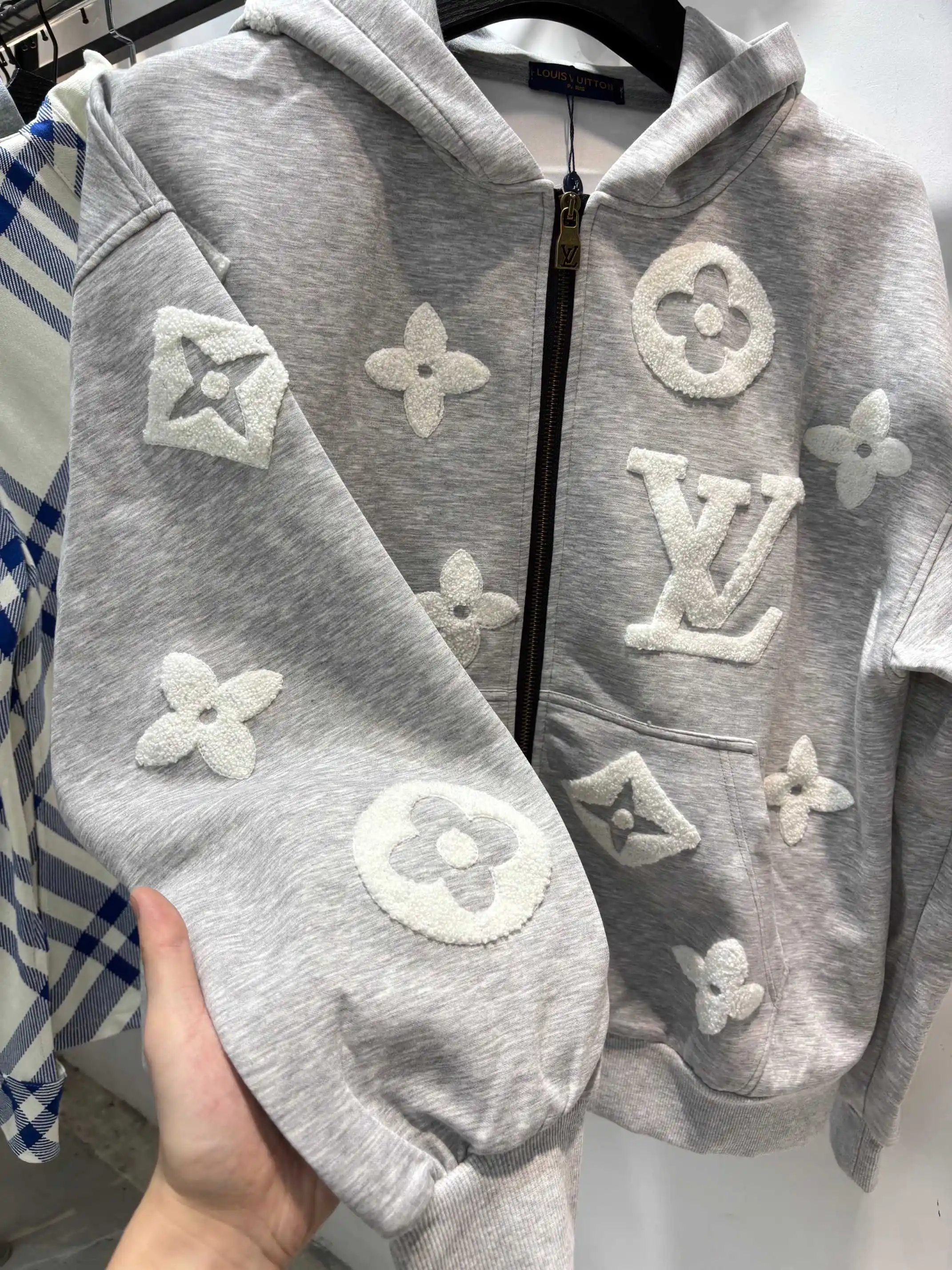 Monogram Towel Embroidery Zip-Up Hoodie D25513866 — view 6