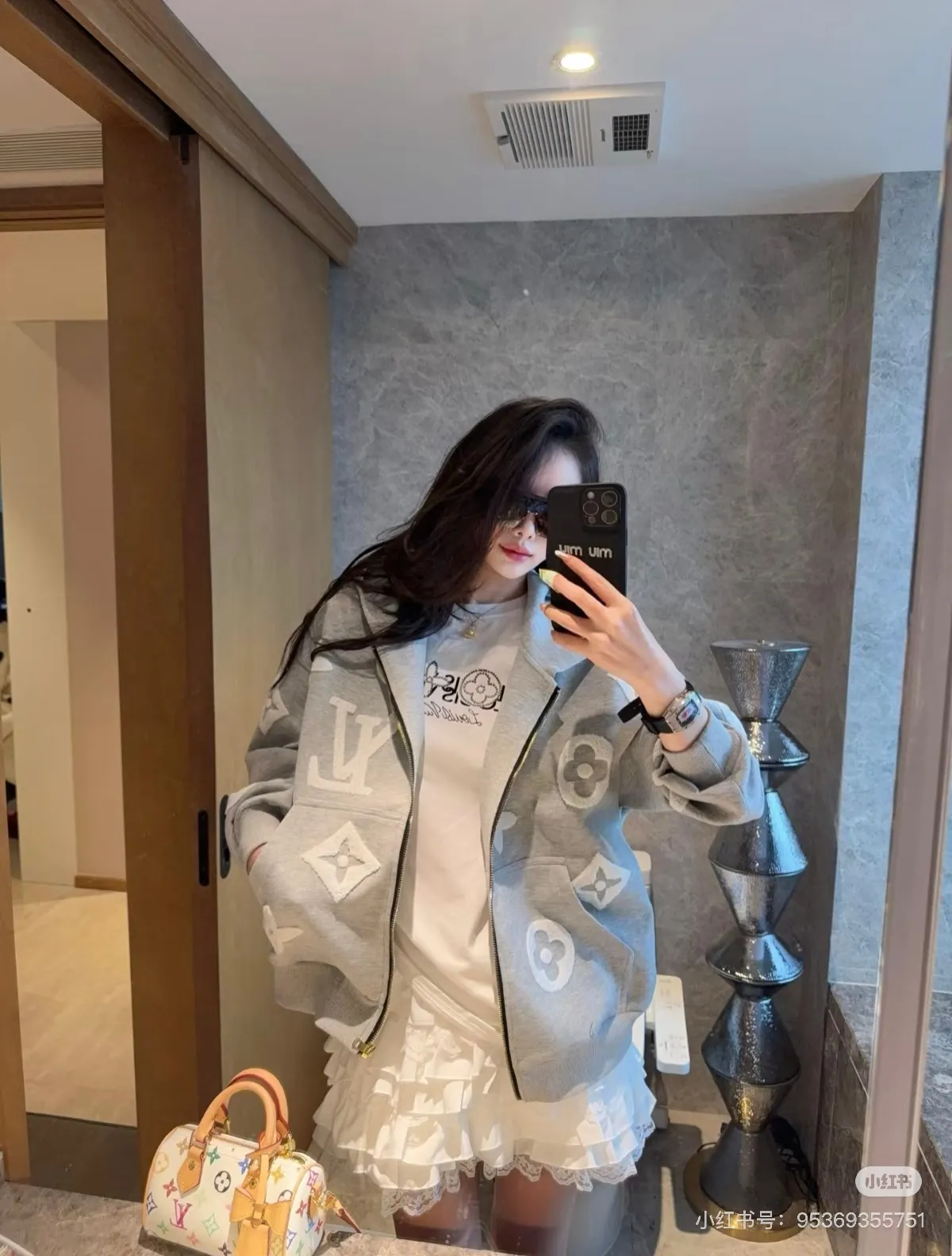Monogram Towel Embroidery Zip-Up Hoodie D25513865 — view 5