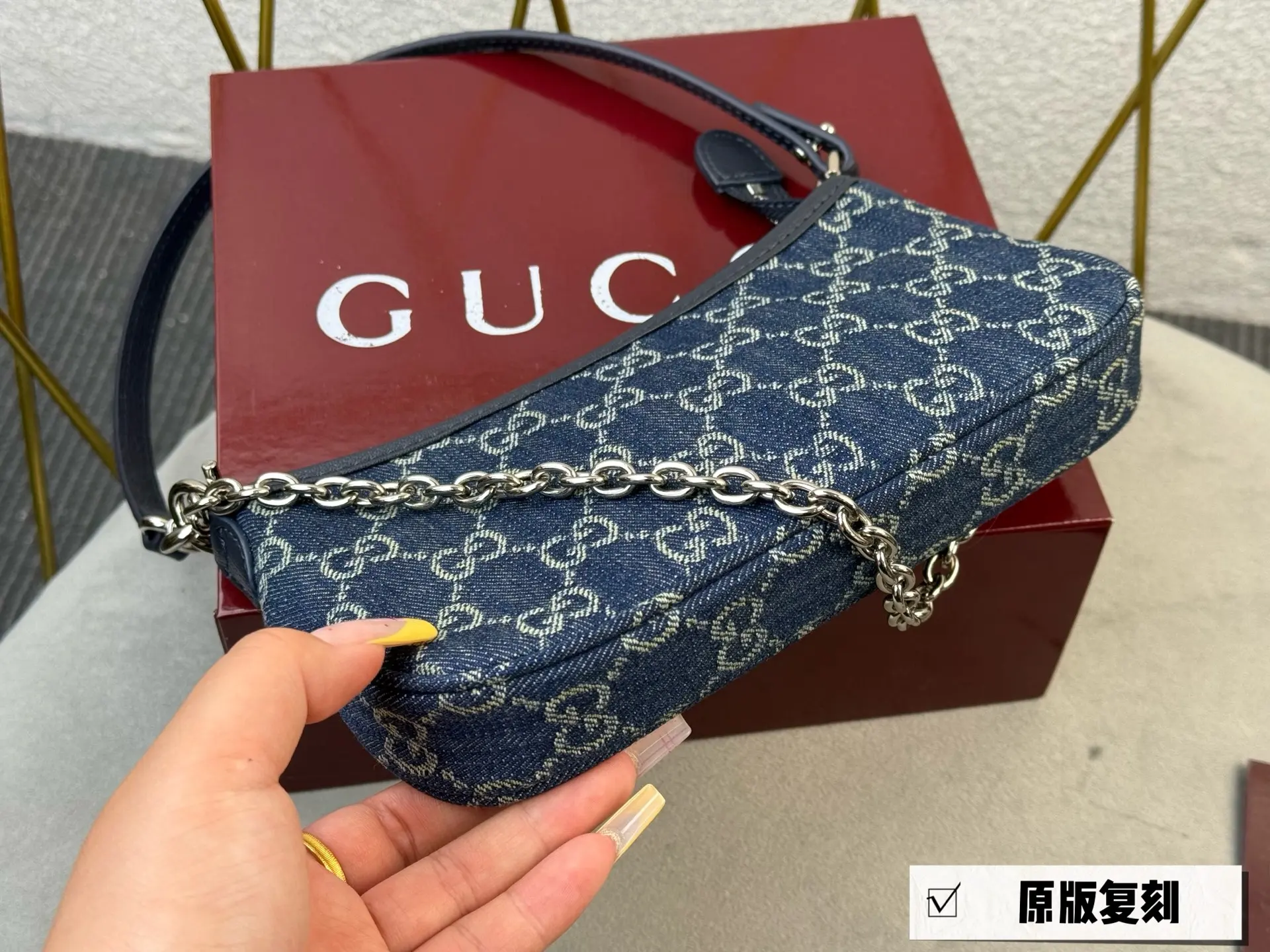 Monogram Denim Shoulder Bag D26017957 — view 14
