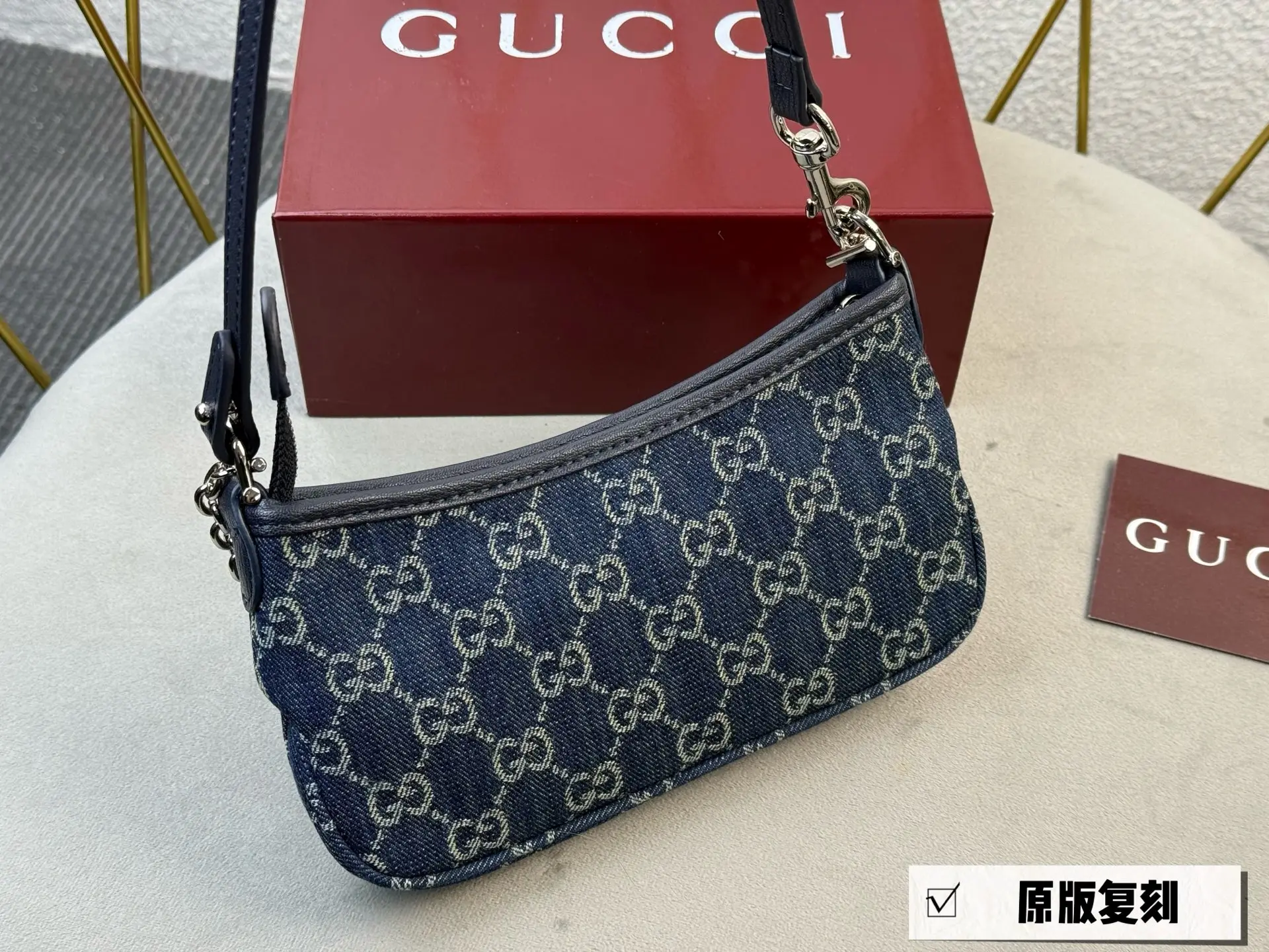 Monogram Denim Shoulder Bag D26017957 — view 15