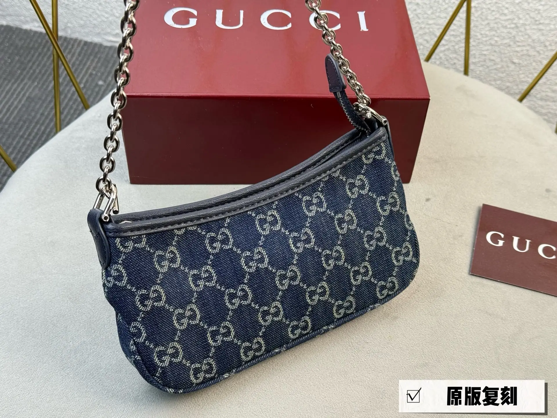 Monogram Denim Shoulder Bag D26017957 — view 18