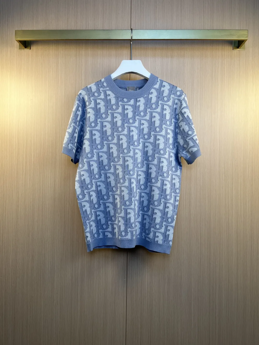 Oblique Jacquard Knit T-Shirt D27020554