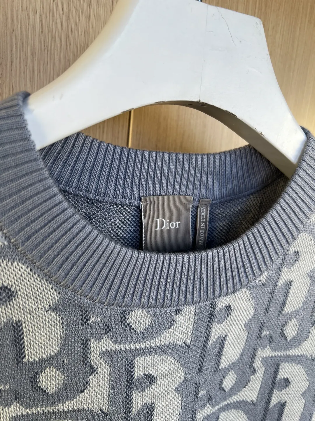 Oblique Jacquard Knit T-Shirt D27020554 — view 2