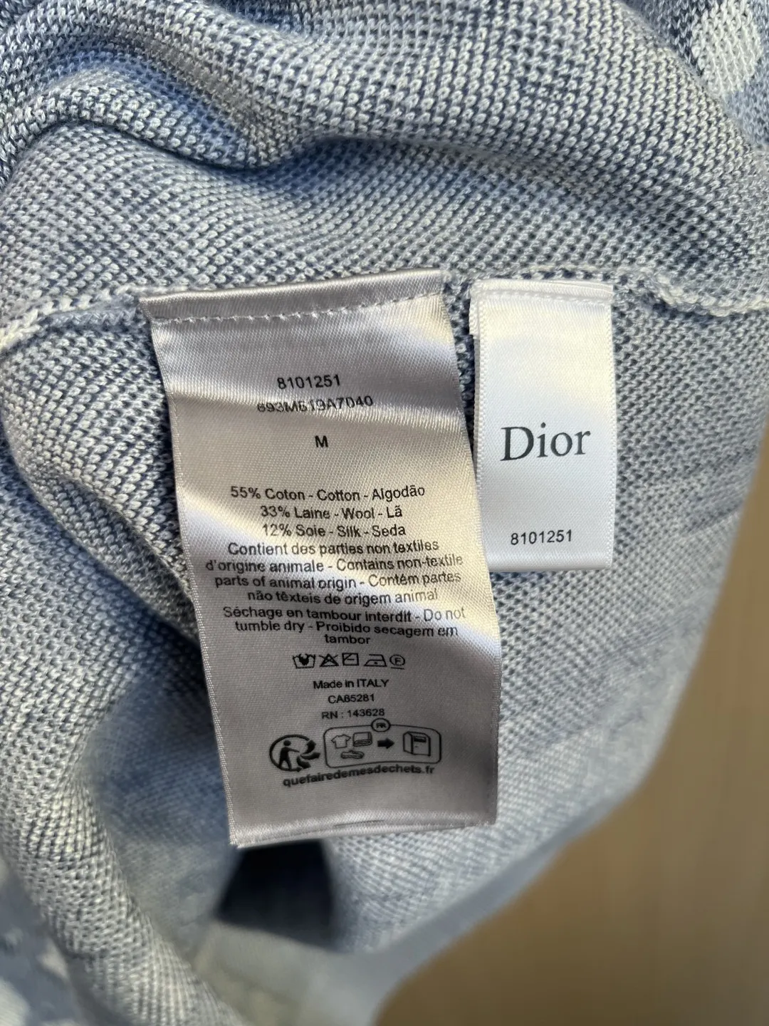 Oblique Jacquard Knit T-Shirt D27020554 — view 5