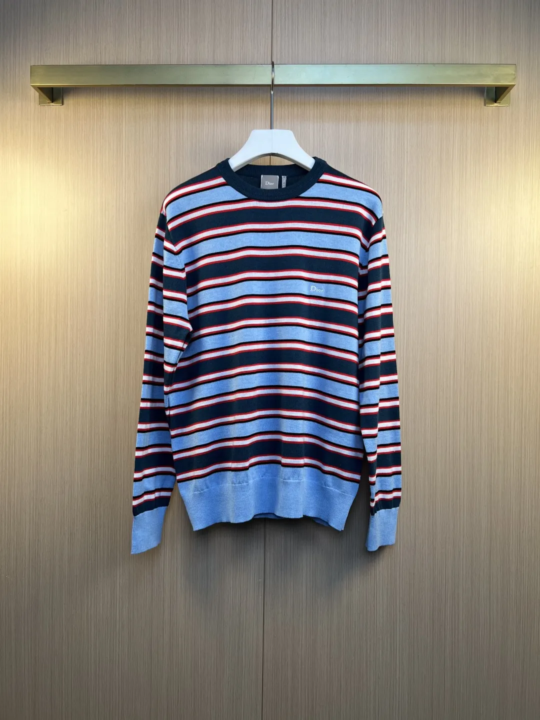 Striped Logo-Embroidered Knit Sweater D27020548