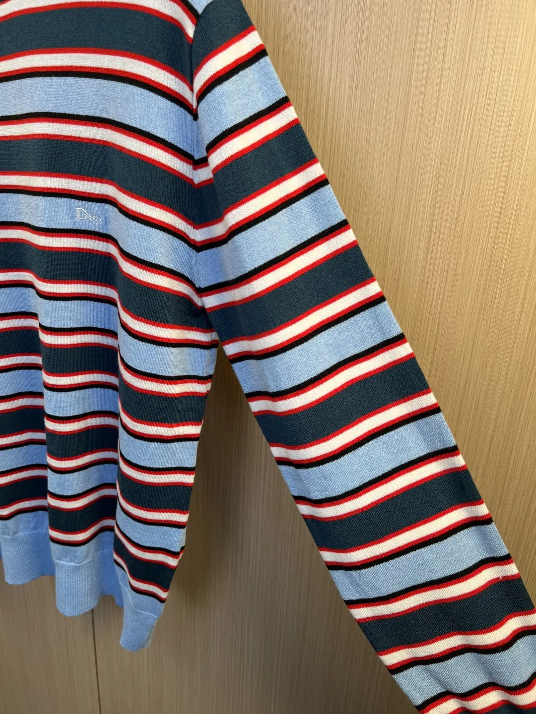 Striped Logo-Embroidered Knit Sweater D27020548 — view 5