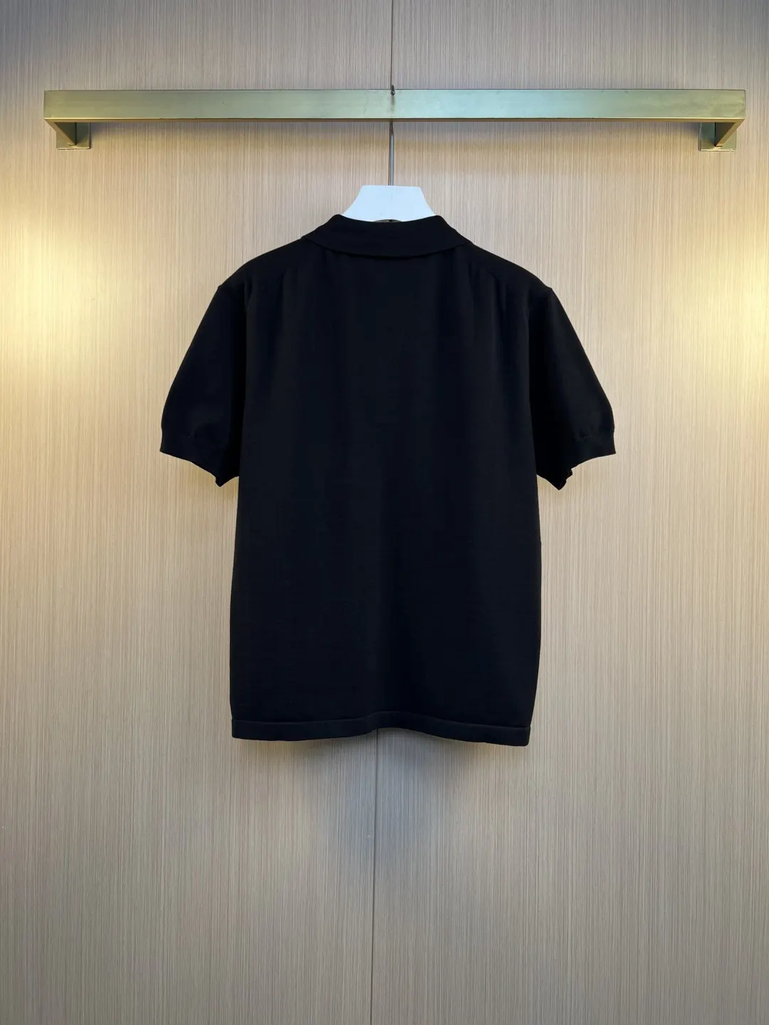 Logo-Patch Knitted Cotton Polo Shirt D27020557 — view 8