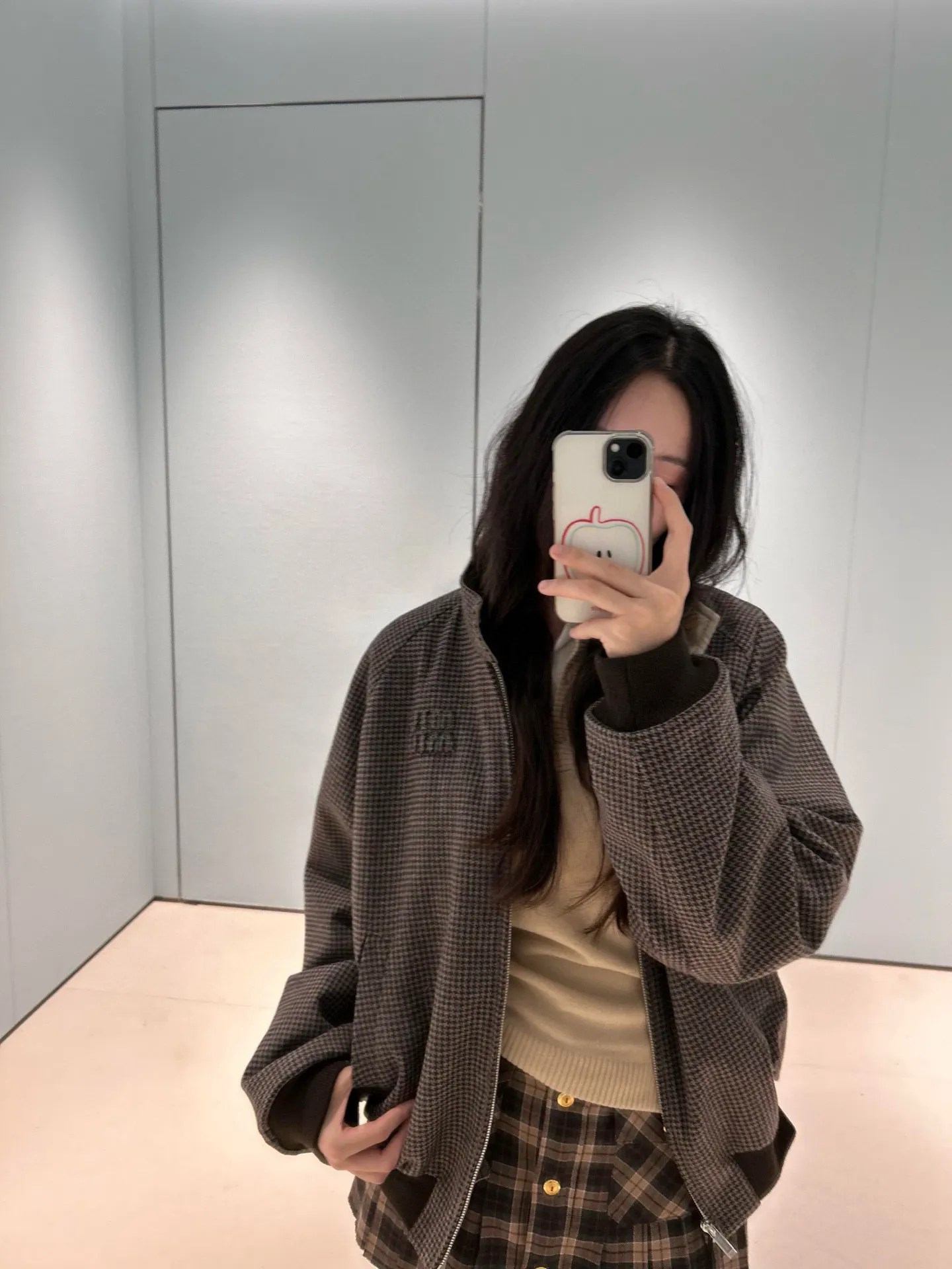 Reversible Houndstooth Cashmere Jacket D27023852 — view 2