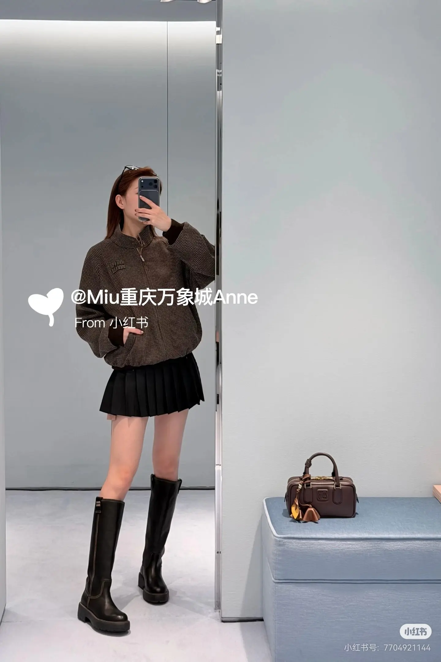 Reversible Houndstooth Cashmere Jacket D27023851