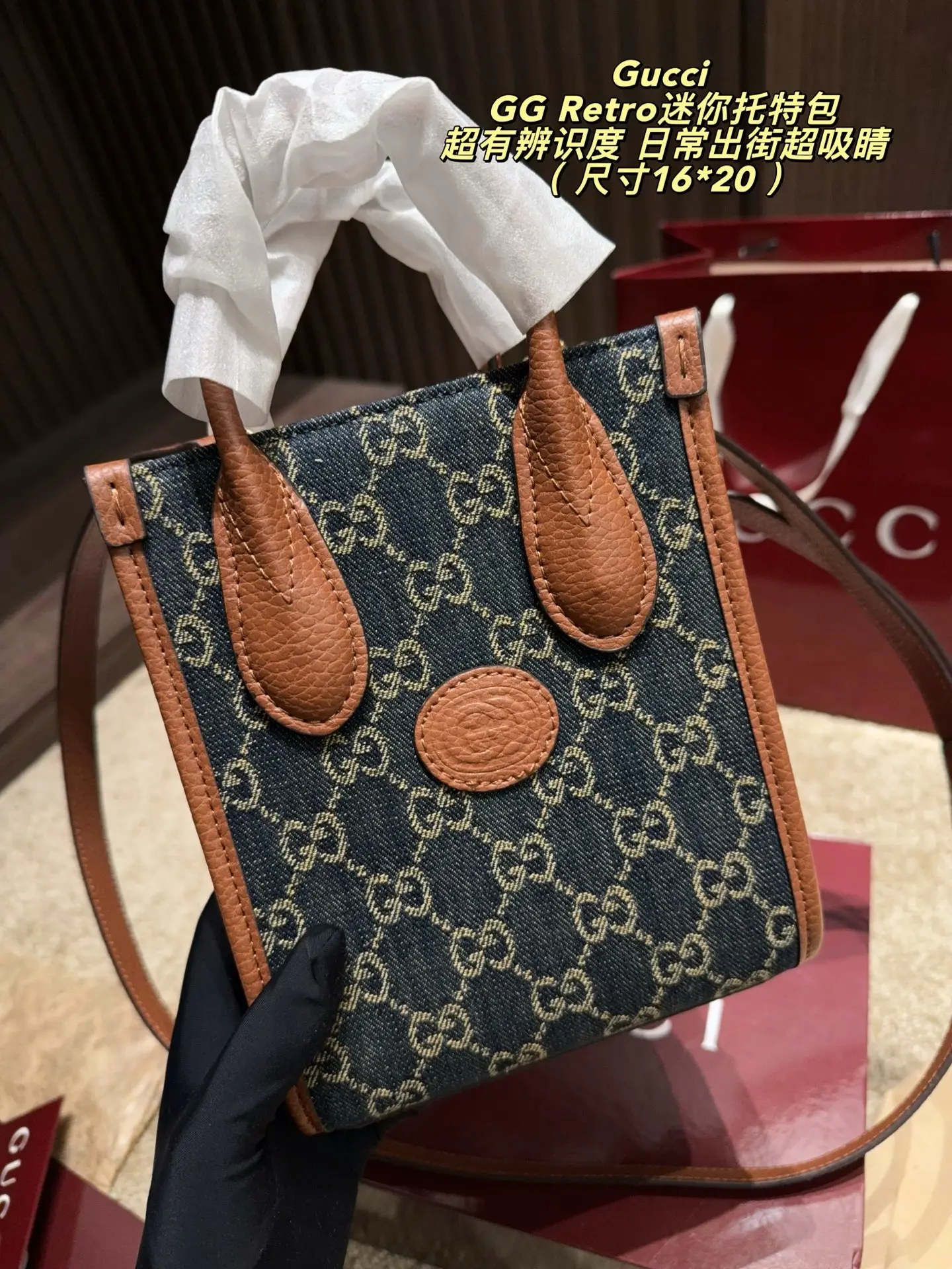 GG Retro Mini Tote Bag D27018046 — view 13