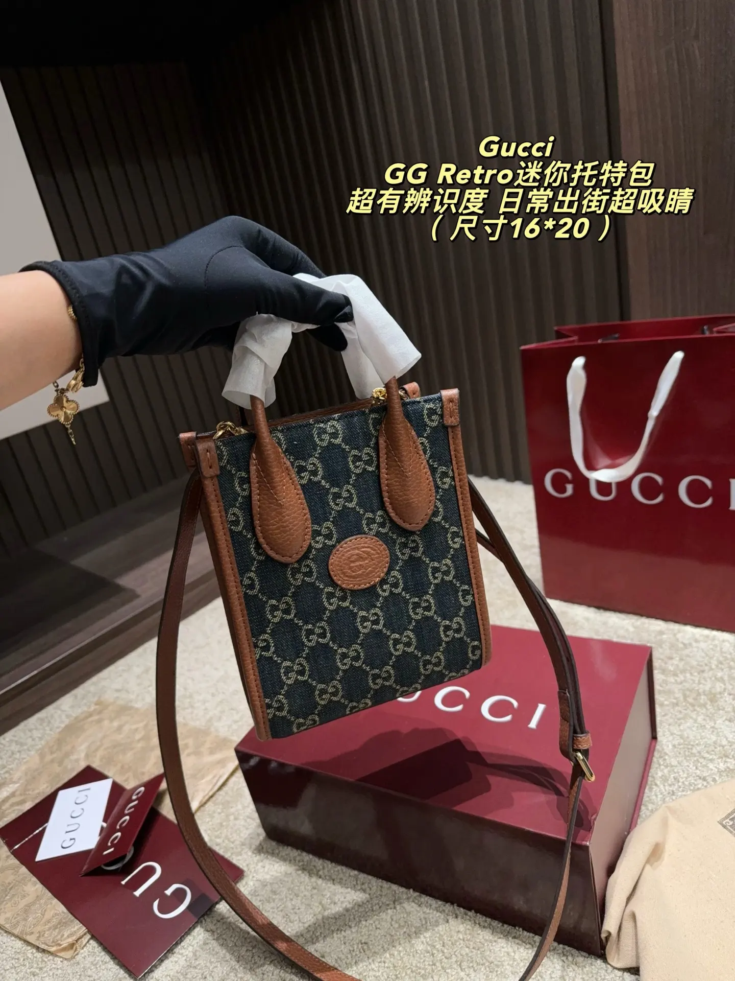 GG Retro Mini Tote Bag D27018046 — view 10