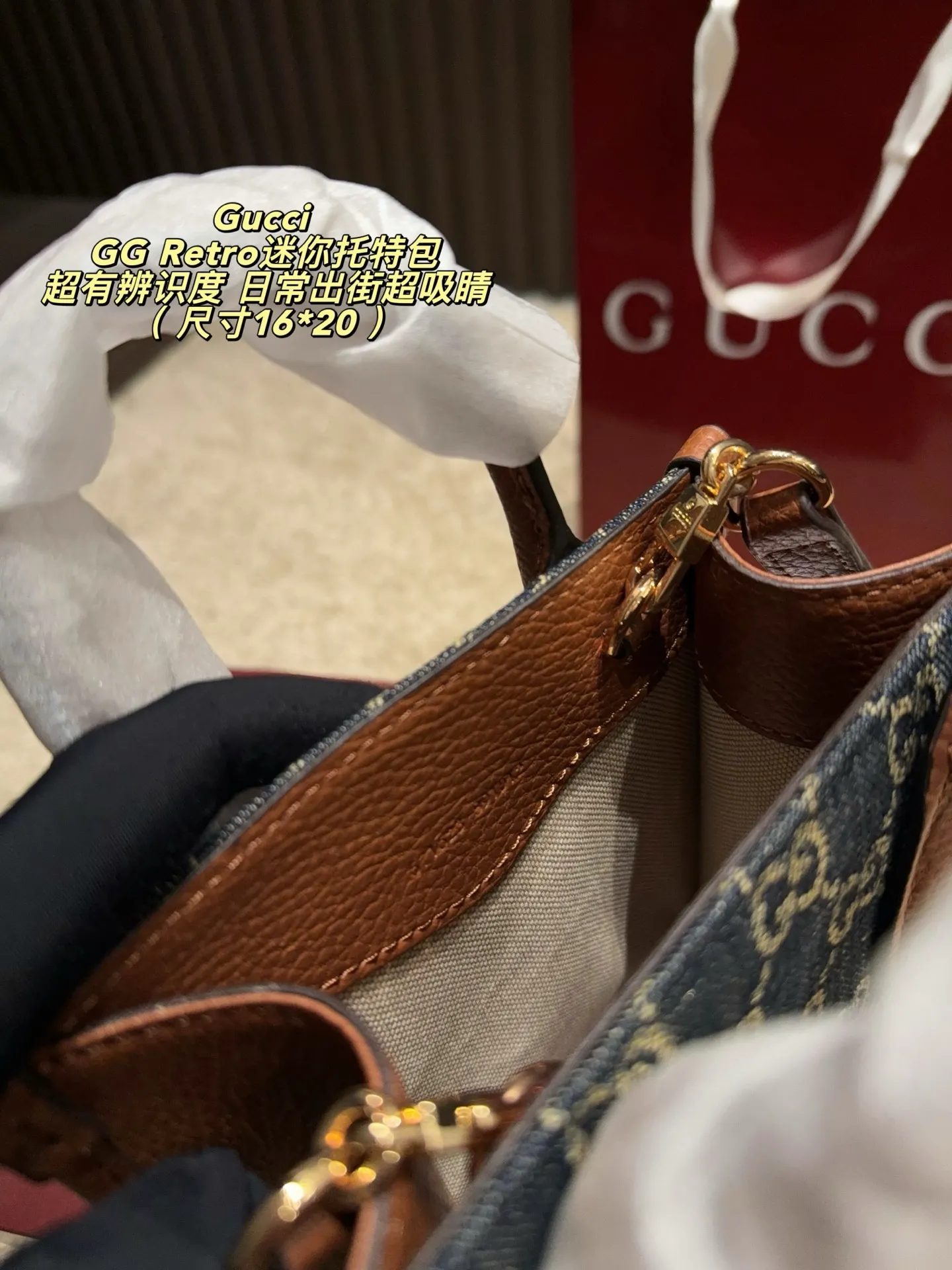 GG Retro Mini Tote Bag D27018046 — view 18