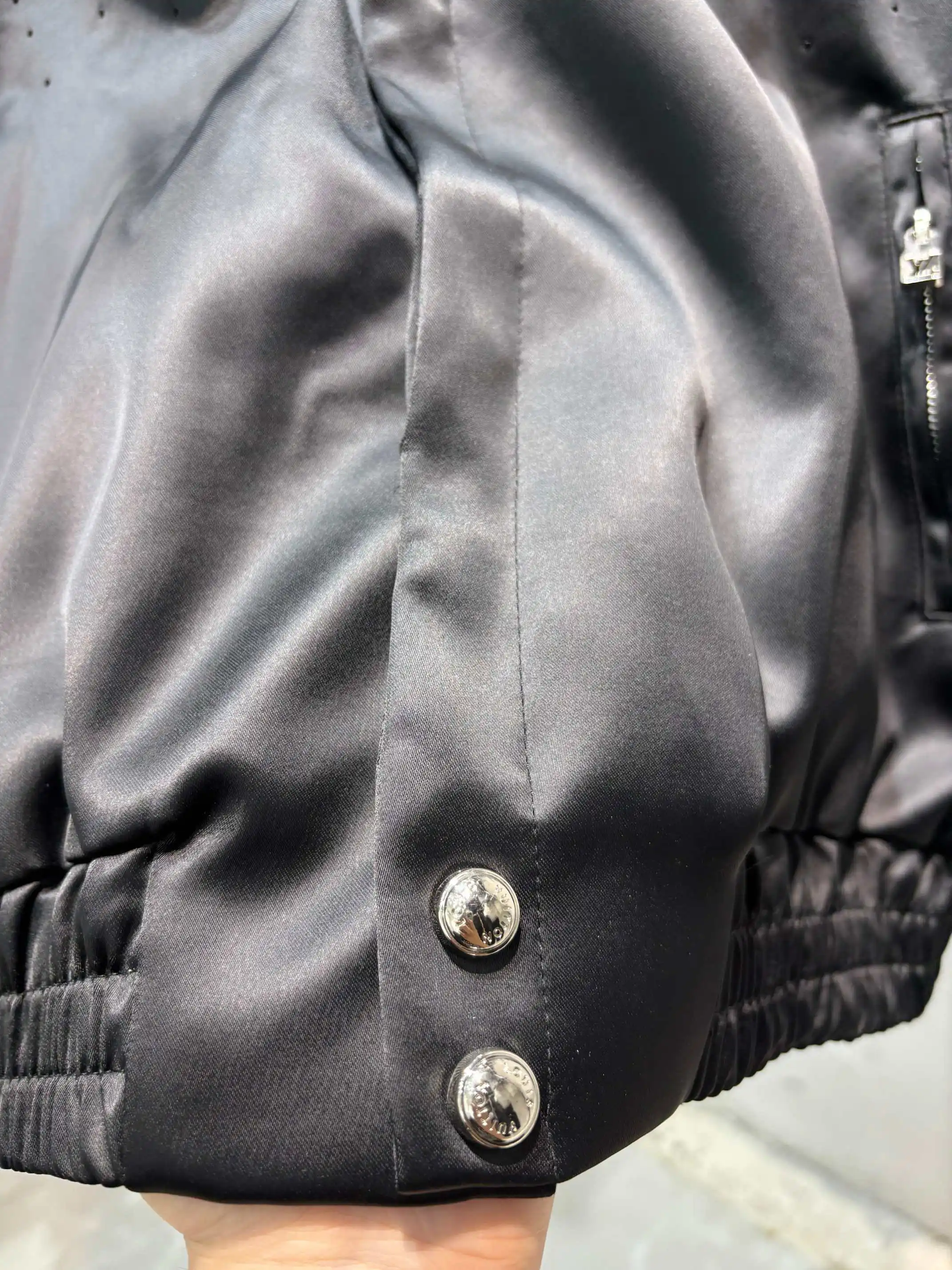 Embellished Logo Quilted Bomber Jacket D27513864 — view 8