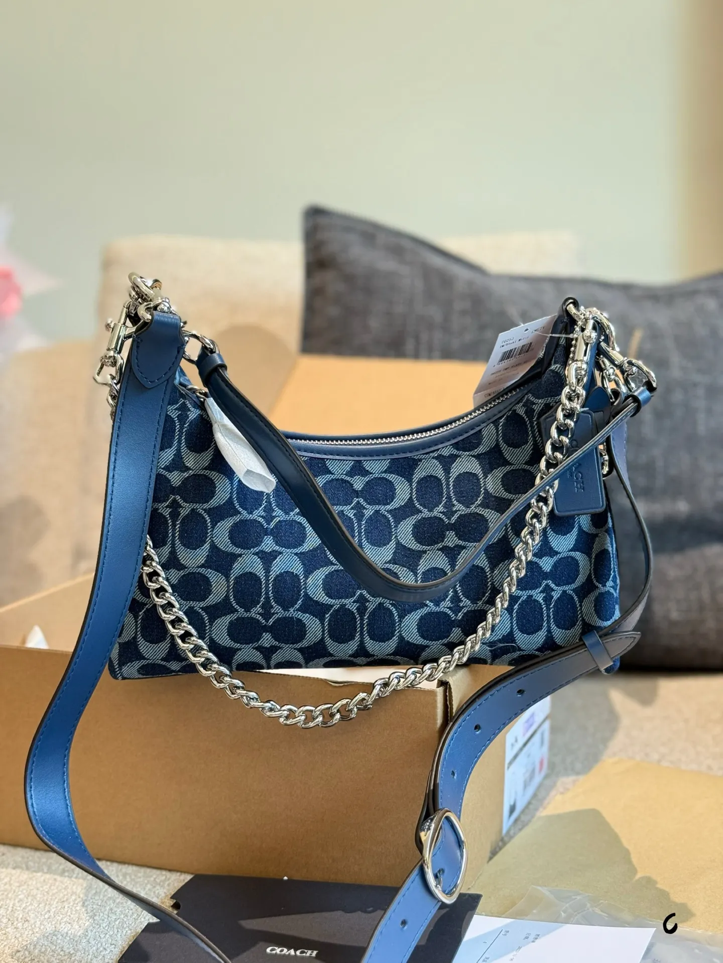 Coach Juliet Signature Denim Shoulder Bag D28017967