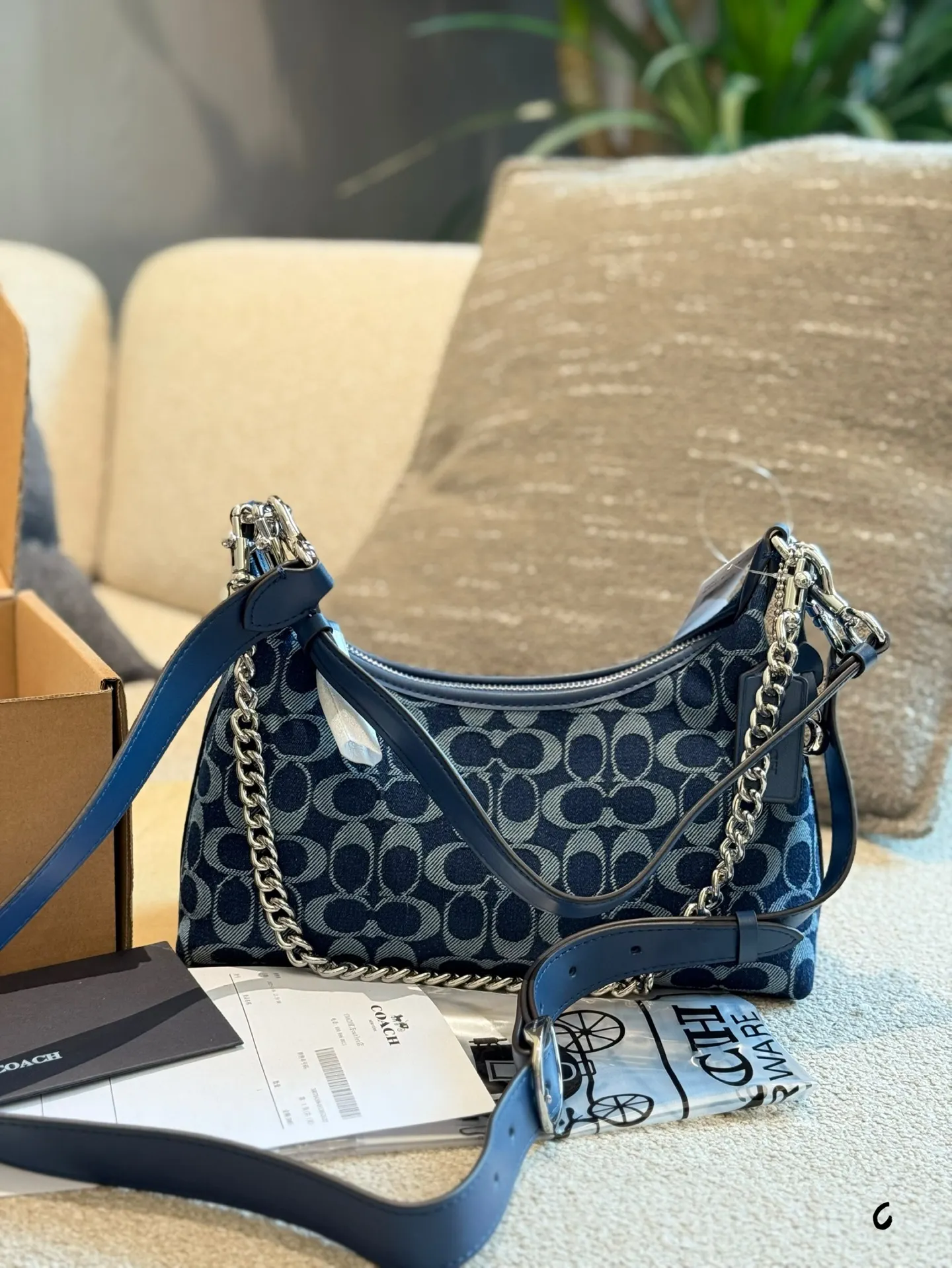 Coach Juliet Signature Denim Shoulder Bag D28017967 — view 2