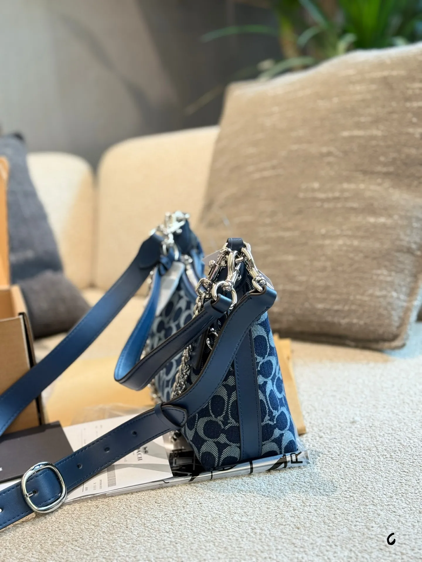 Coach Juliet Signature Denim Shoulder Bag D28017967 — view 4