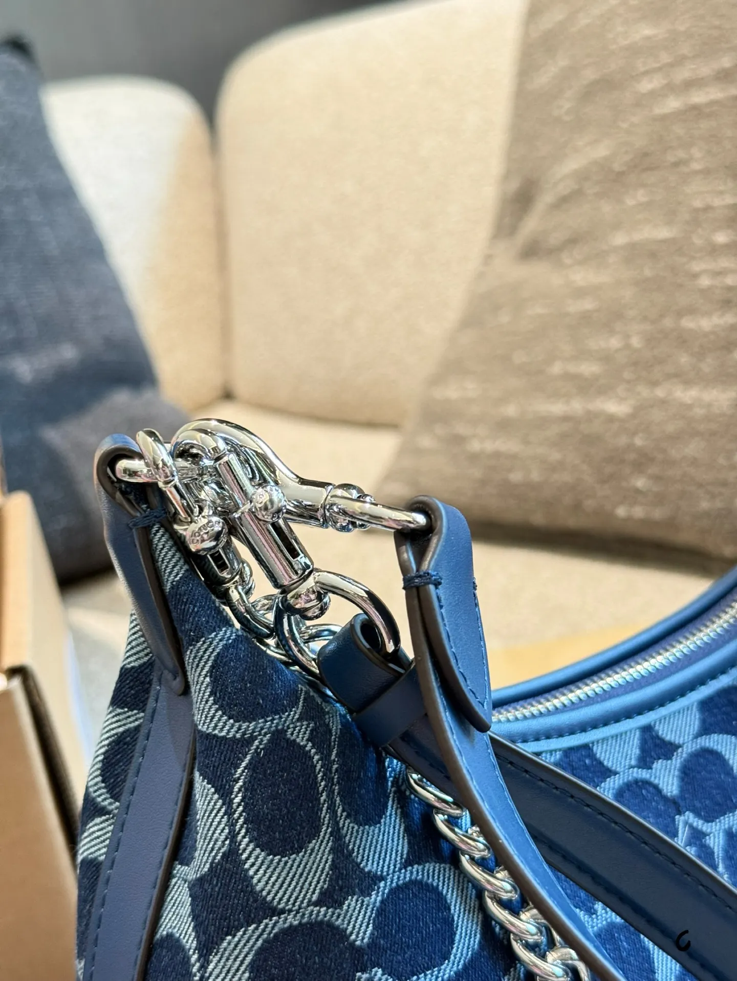 Coach Juliet Signature Denim Shoulder Bag D28017967 — view 6
