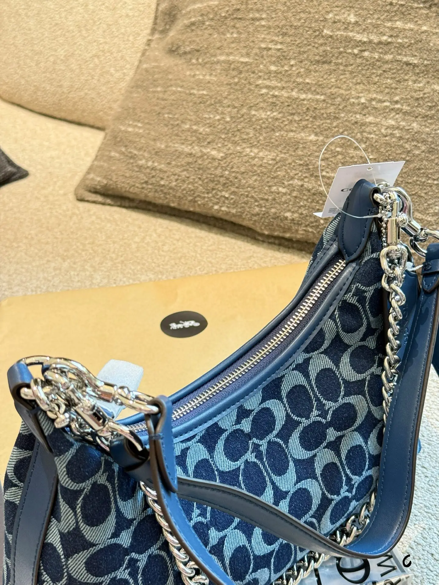 Coach Juliet Signature Denim Shoulder Bag D28017967 — view 7