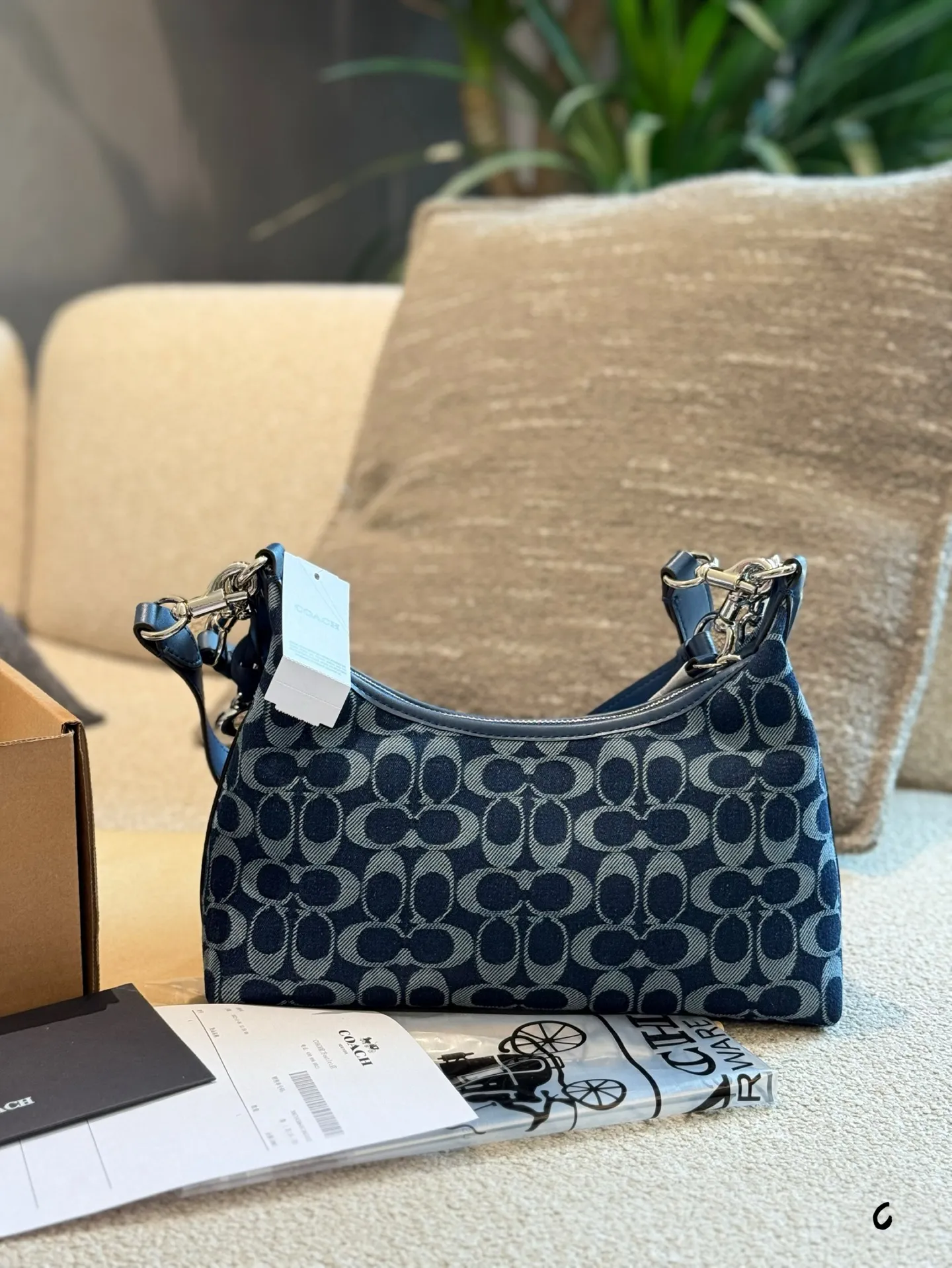 Coach Juliet Signature Denim Shoulder Bag D28017967 — view 9