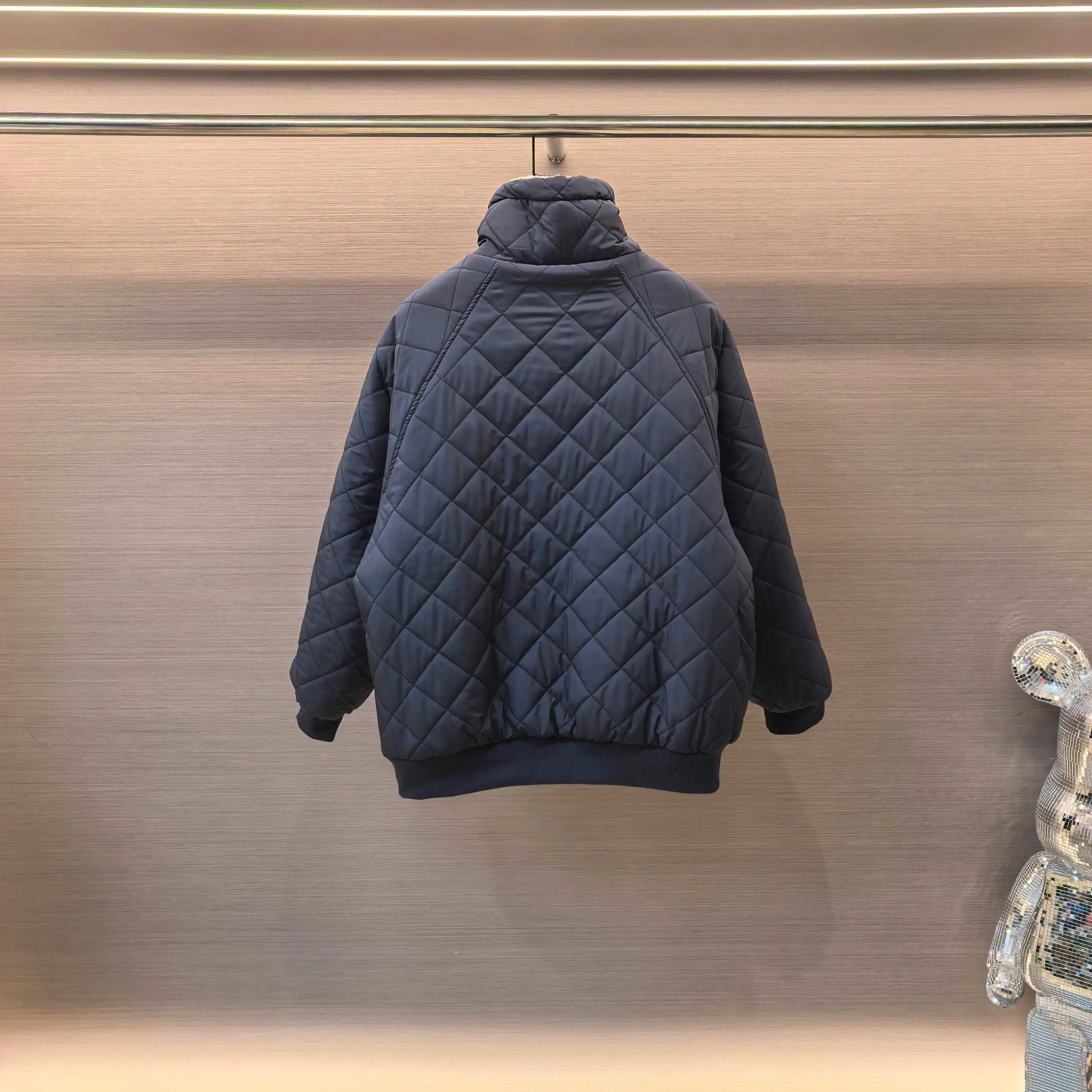 Quilted Shearling-Trimmed Padded Jacket D28023704 — view 2