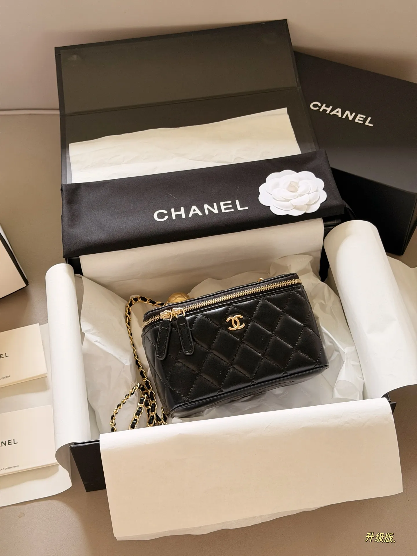 Chanel Quilted Vanity Case with Chain D28018310 — view 2