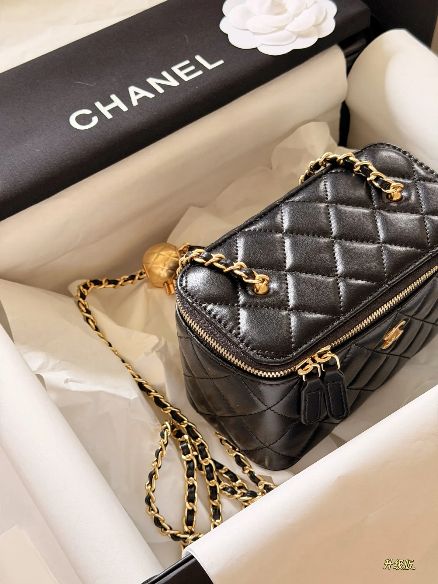 Chanel Quilted Vanity Case with Chain D28018310 — view 4