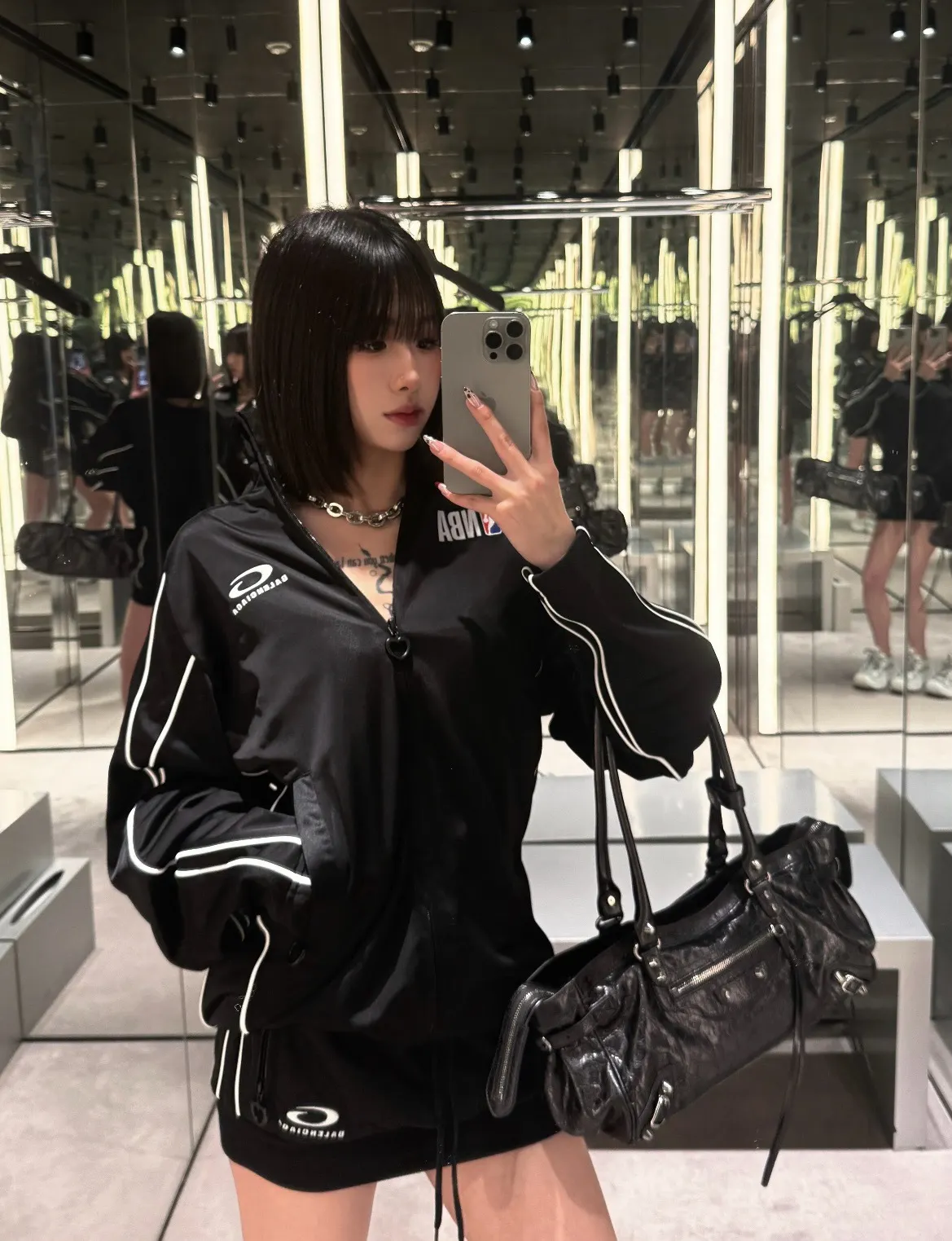 NBA Collaboration Embroidered Tracksuit Skirt Set D29023686