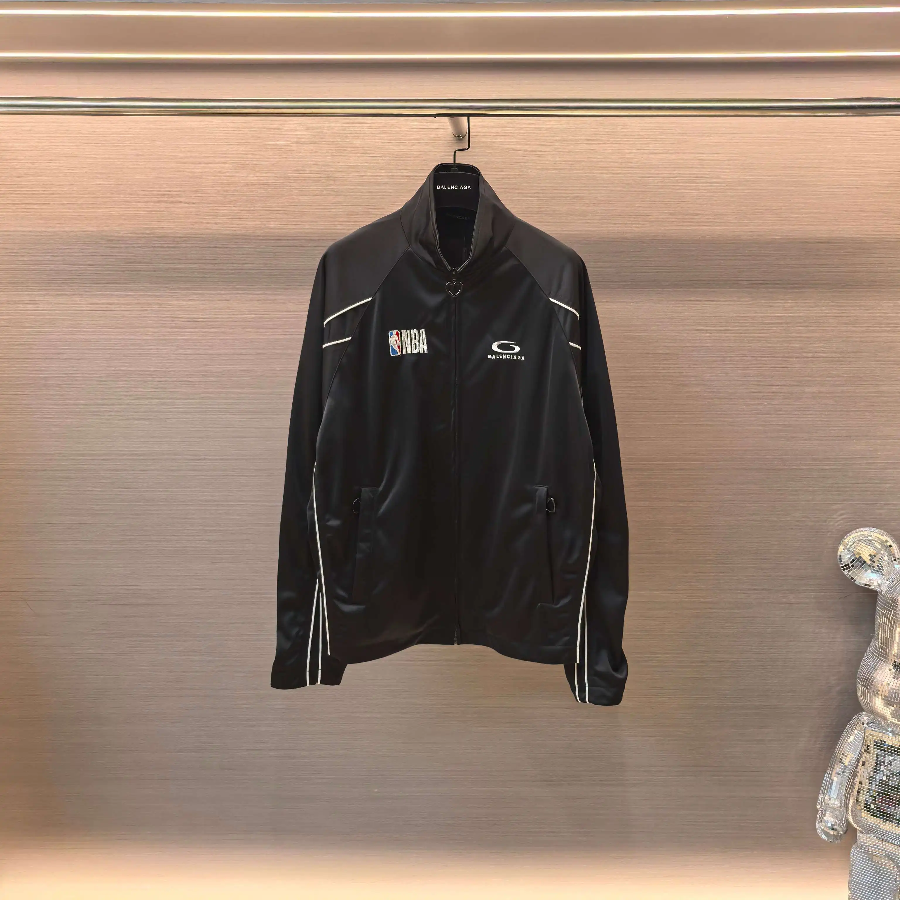 NBA Logo Embroidered Tracksuit Jacket and Skirt Set D29023687 — view 2