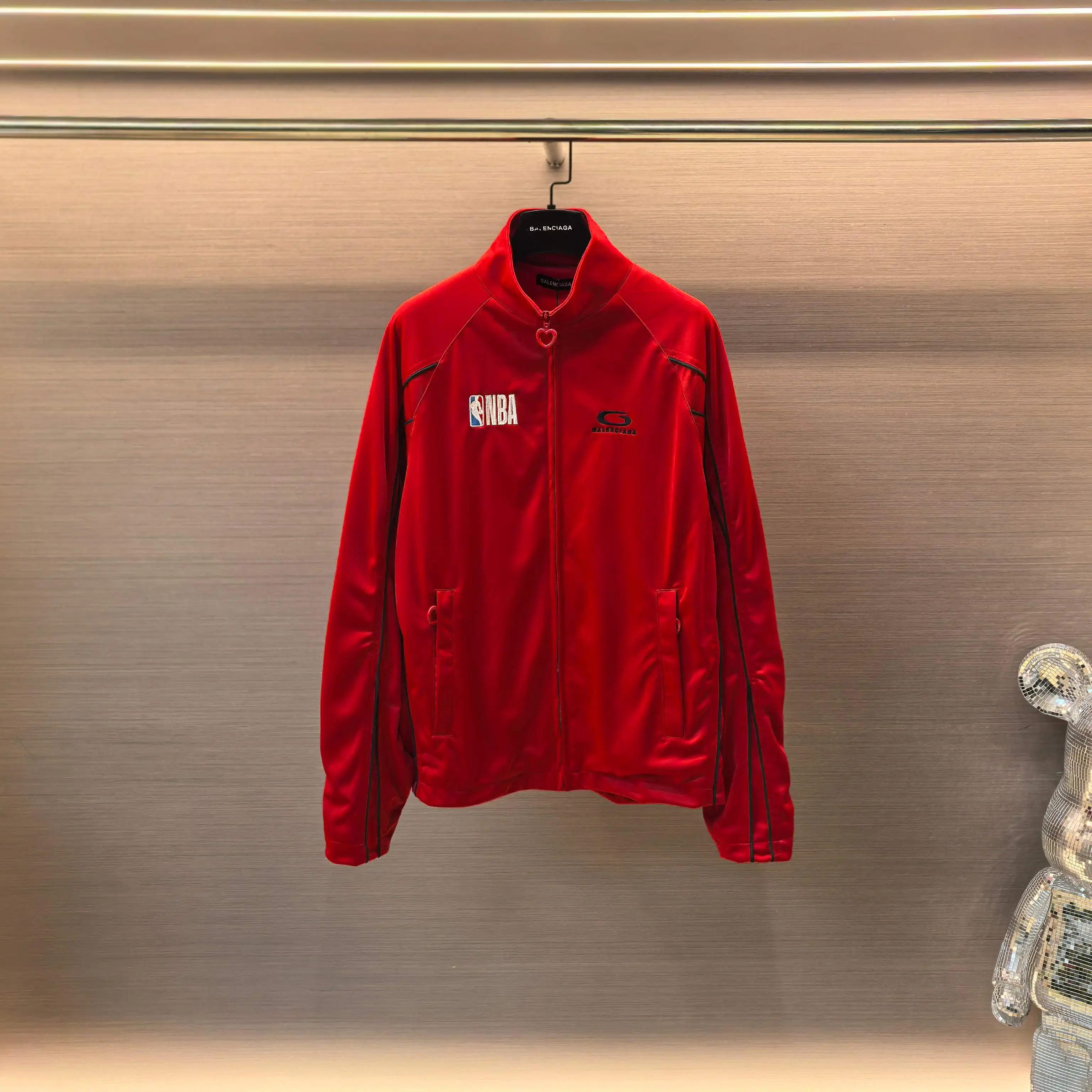 NBA Logo Embroidered Tracksuit Jacket and Skirt Set D29023685 — view 2