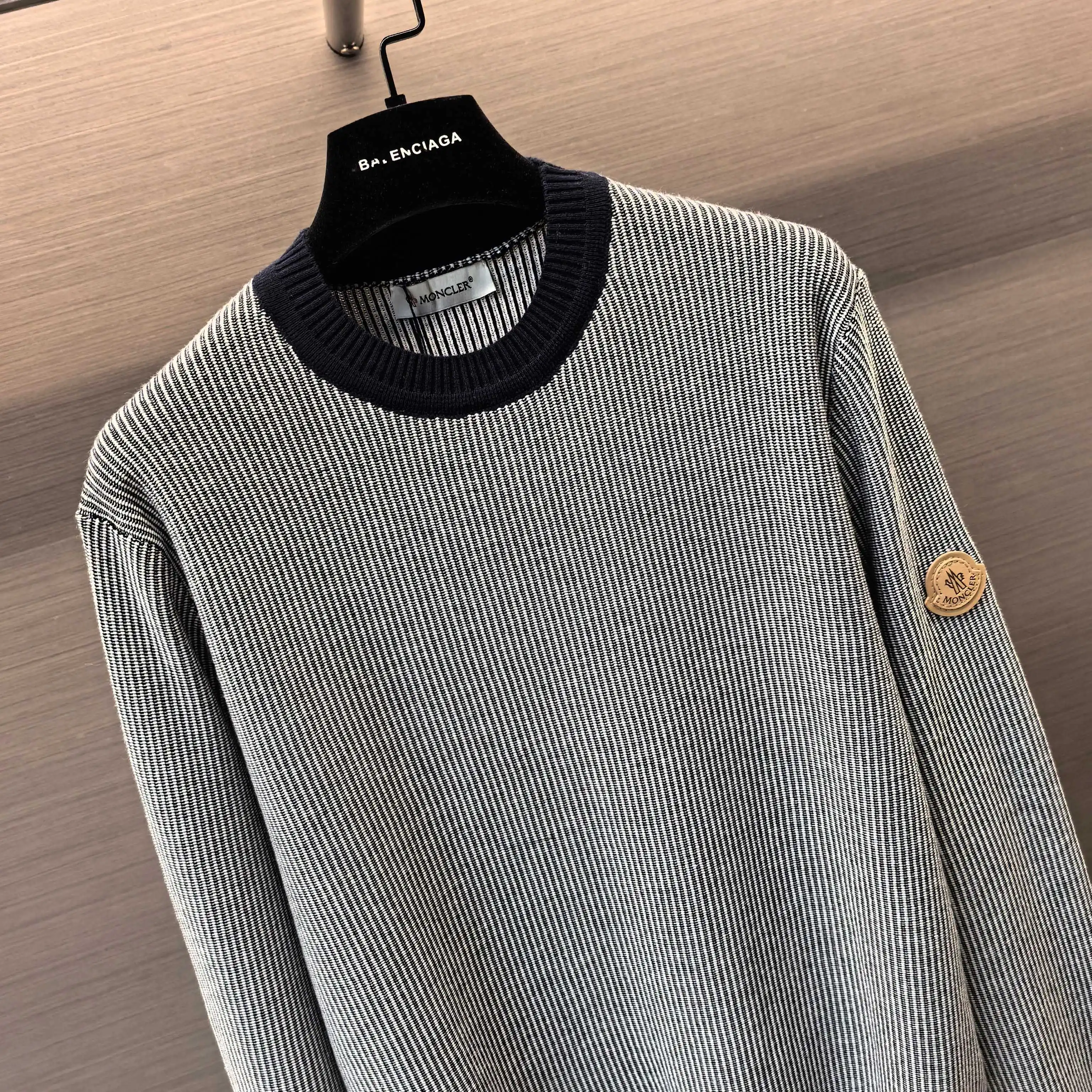Striped Jacquard Cashmere-Cotton Sweater D29023649 — view 4