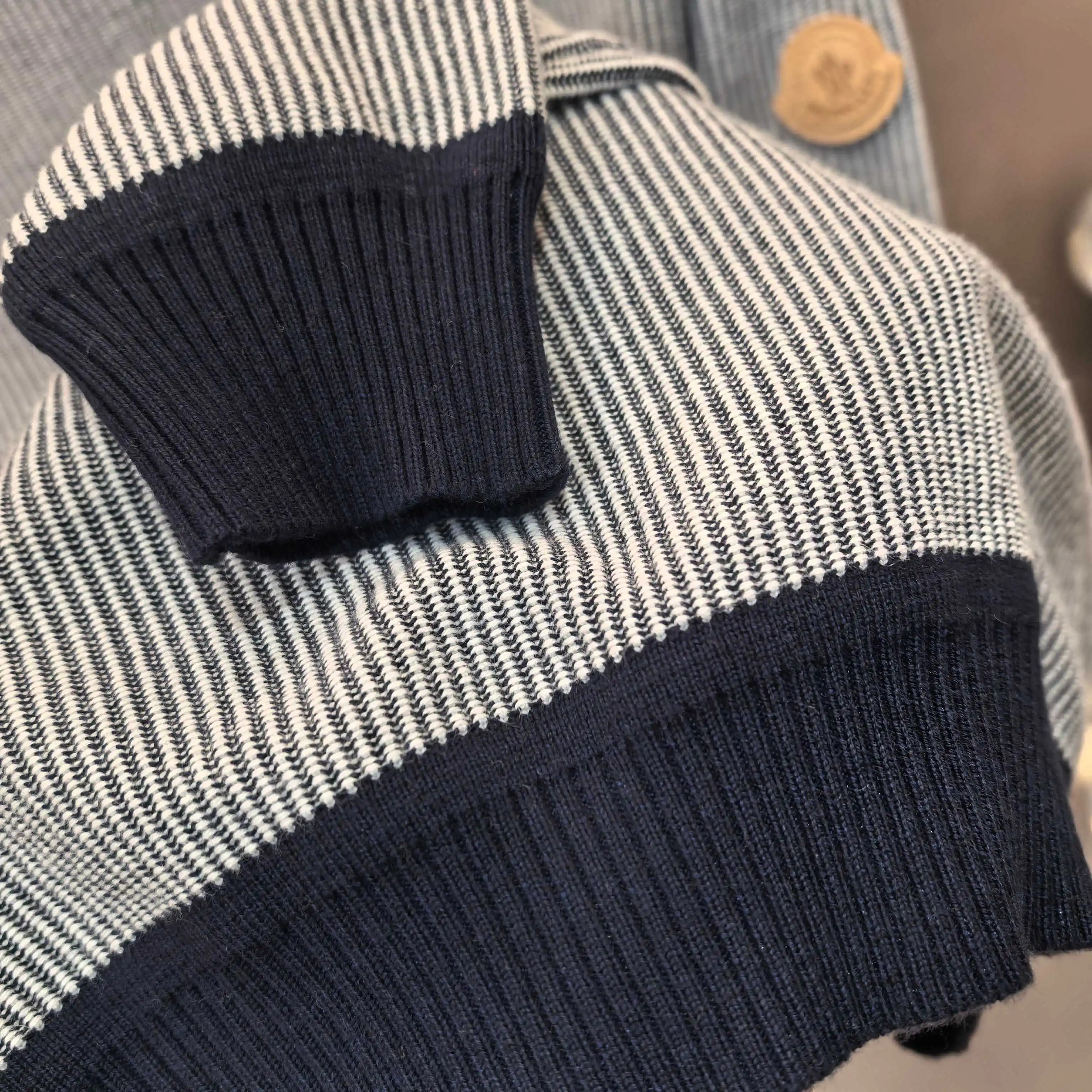 Striped Jacquard Cashmere-Cotton Sweater D29023649 — view 7