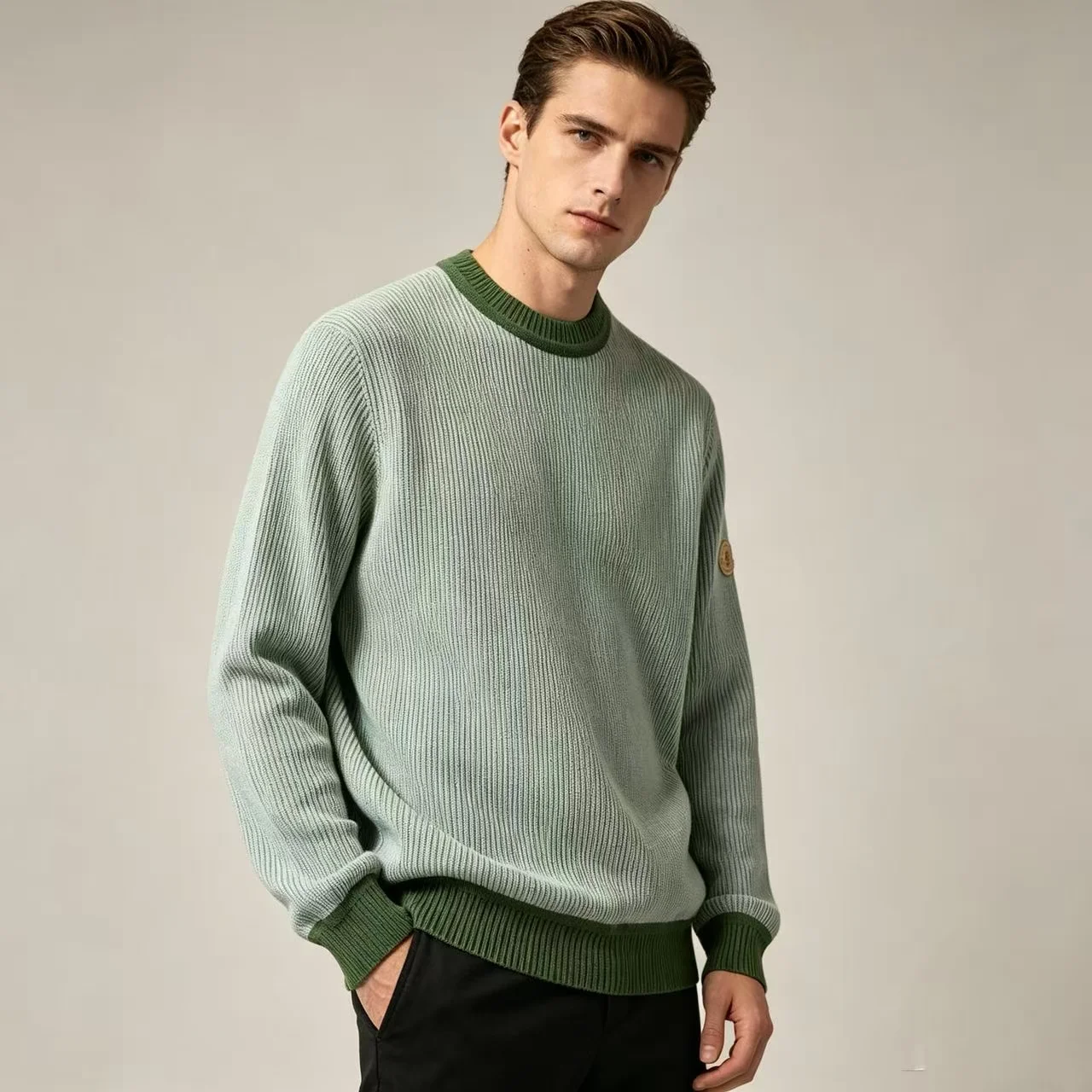 Striped Jacquard Cotton-Cashmere Blend Sweater D29023651 — view 5