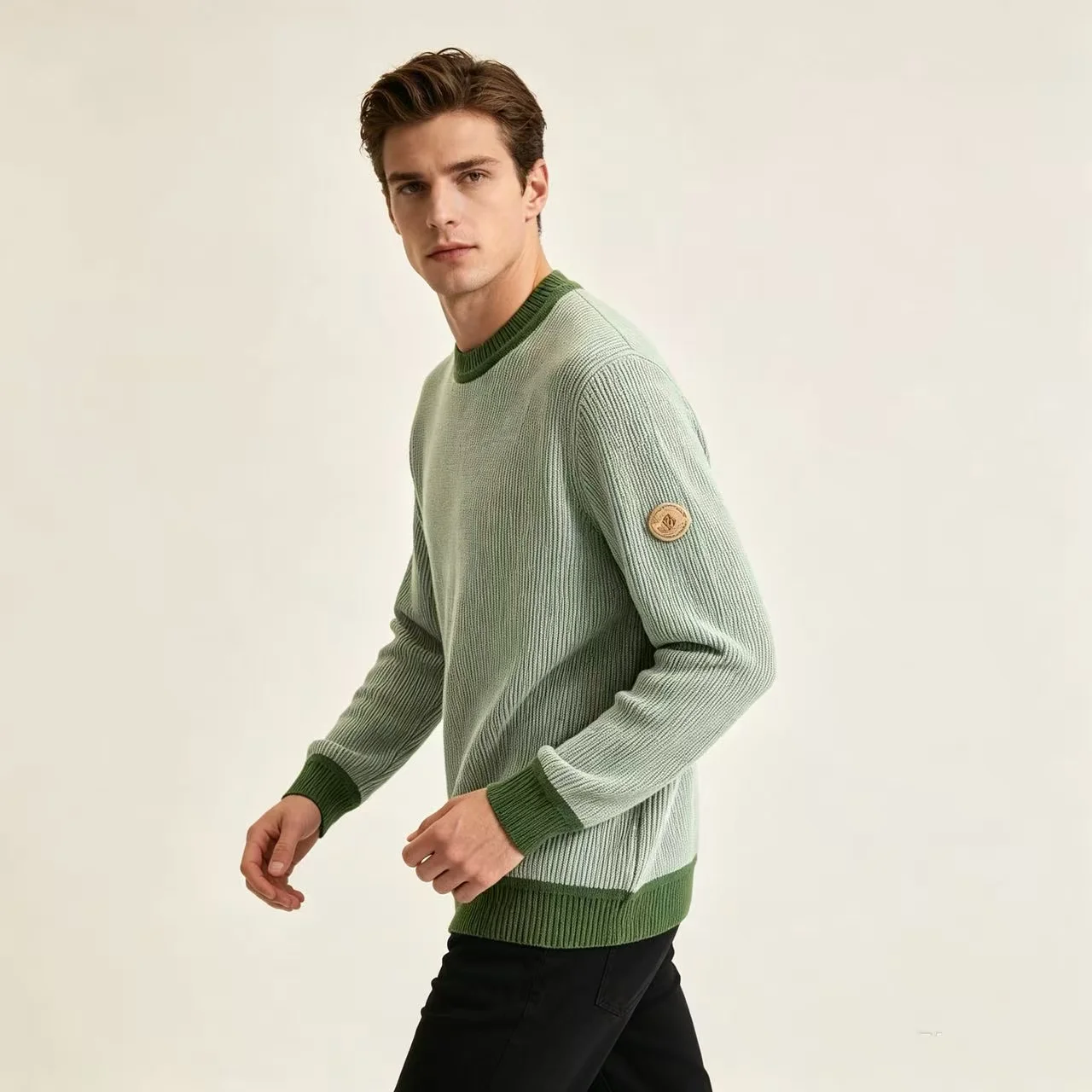 Striped Jacquard Cotton-Cashmere Blend Sweater D29023651 — view 8