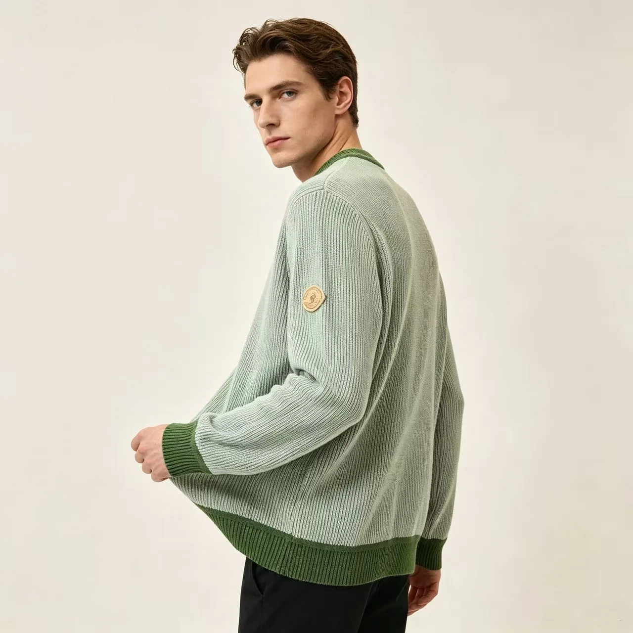 Striped Jacquard Cotton-Cashmere Blend Sweater D29023651 — view 9