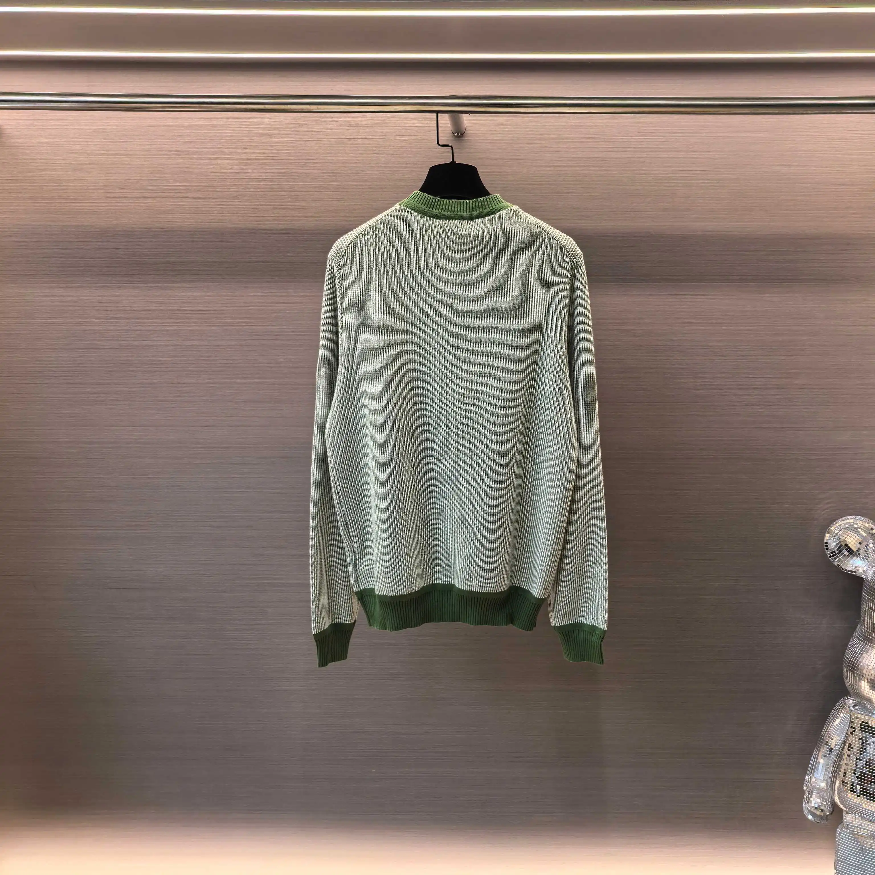 Striped Jacquard Cashmere-Cotton Blend Sweater D29023650 — view 3