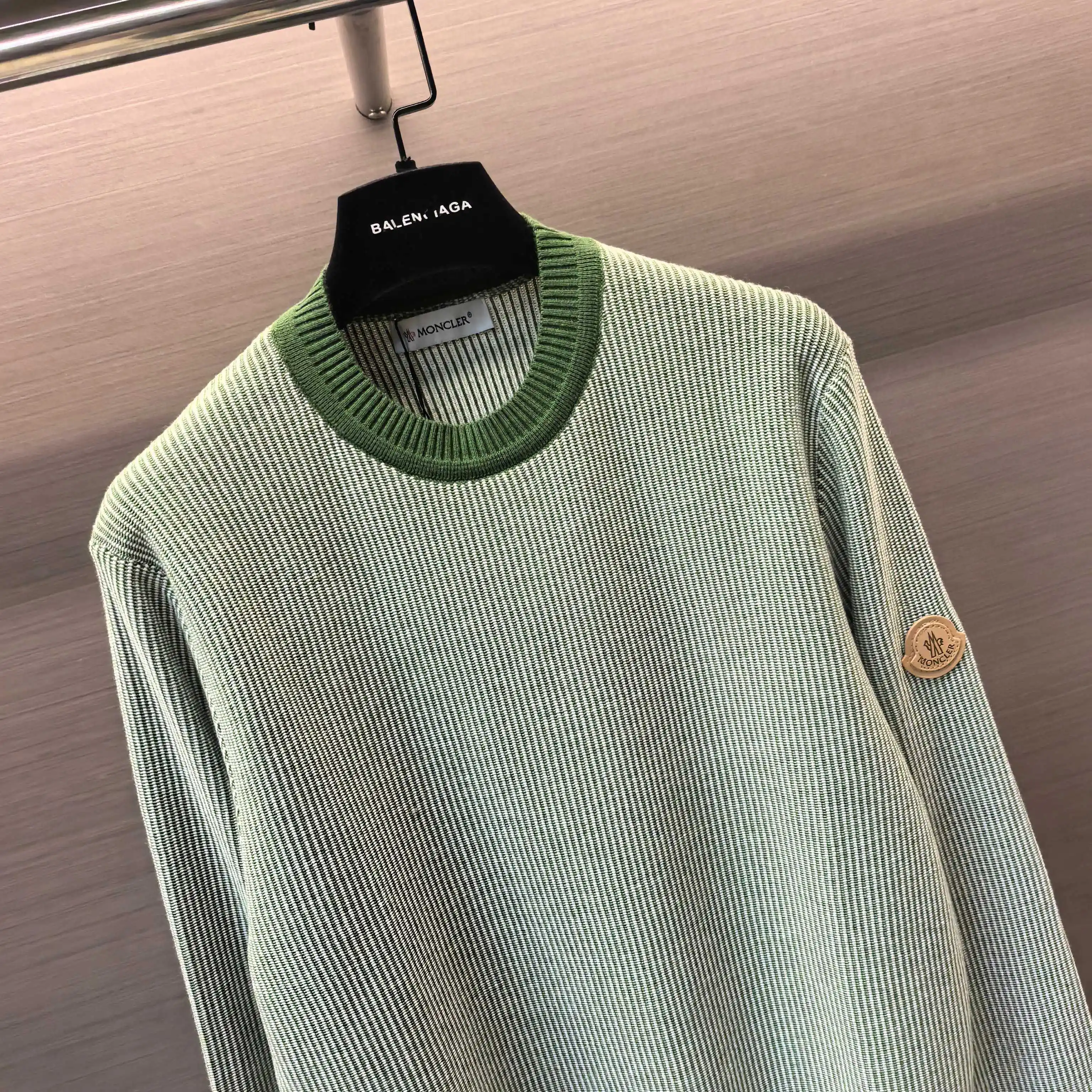 Striped Jacquard Cashmere-Cotton Blend Sweater D29023650 — view 4