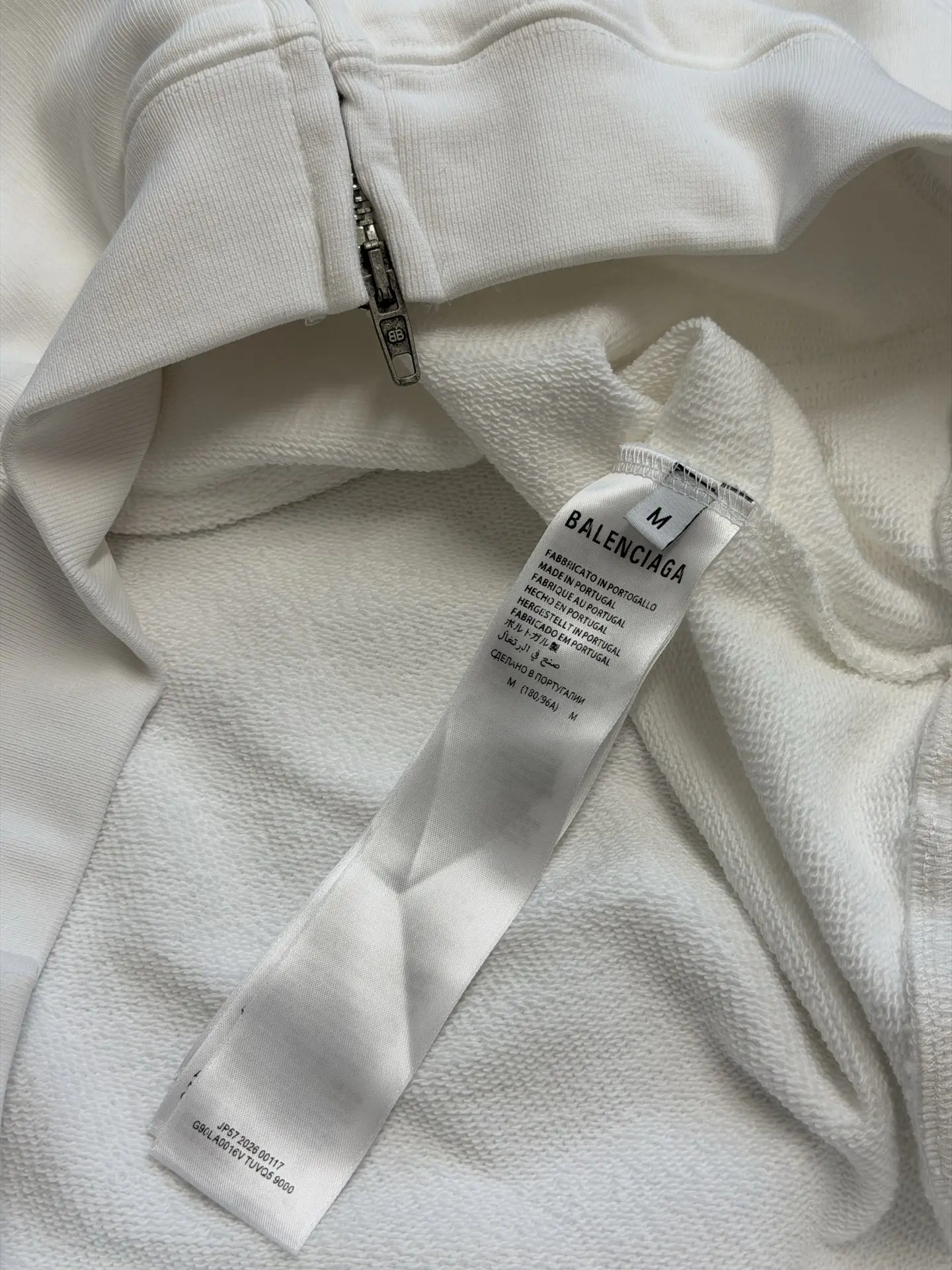 Logo Print Zip-Up Cotton Hoodie D30020468 — view 9