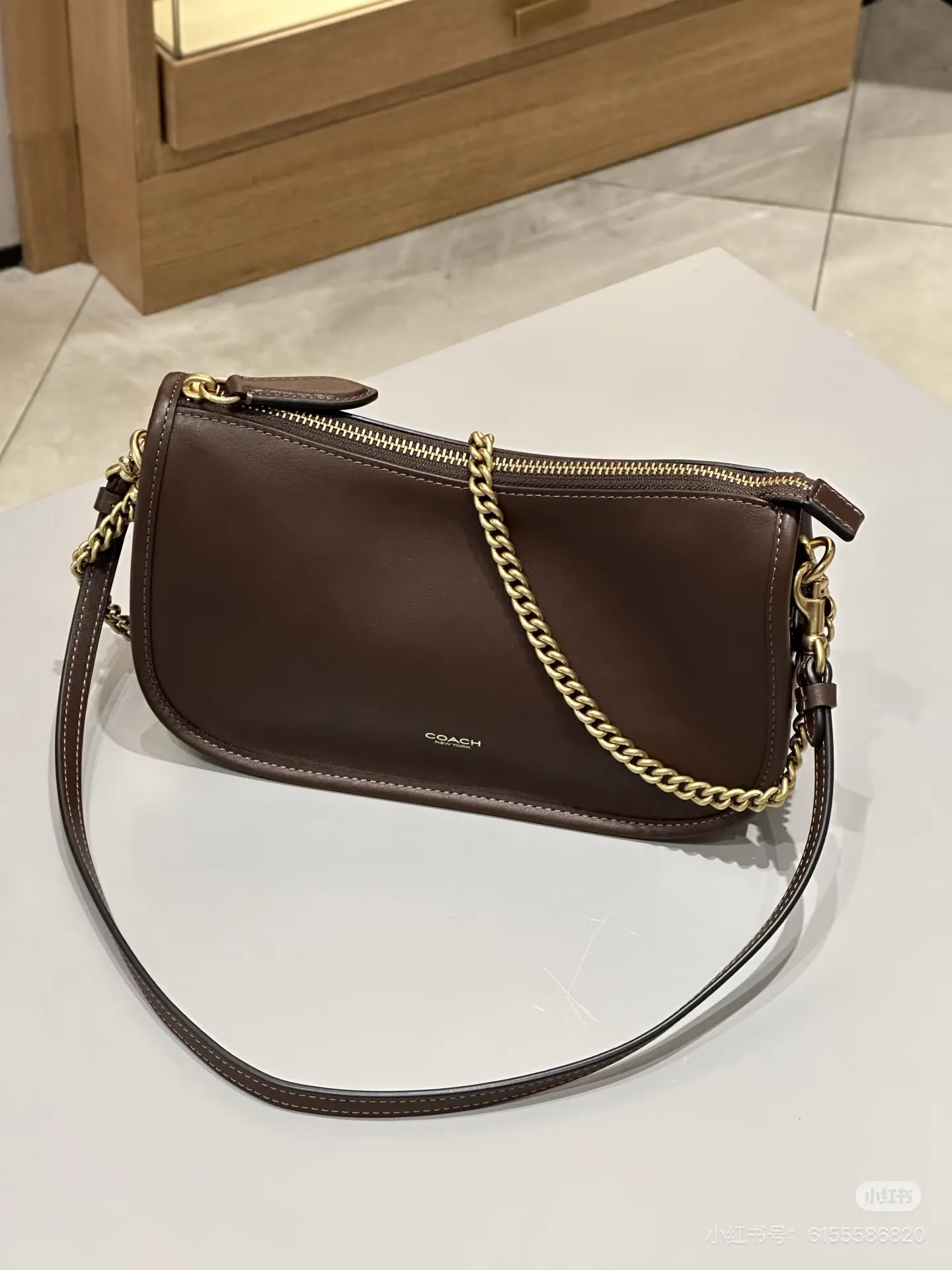 Coach Waverly Leather Shoulder Bag D30018383 — view 6