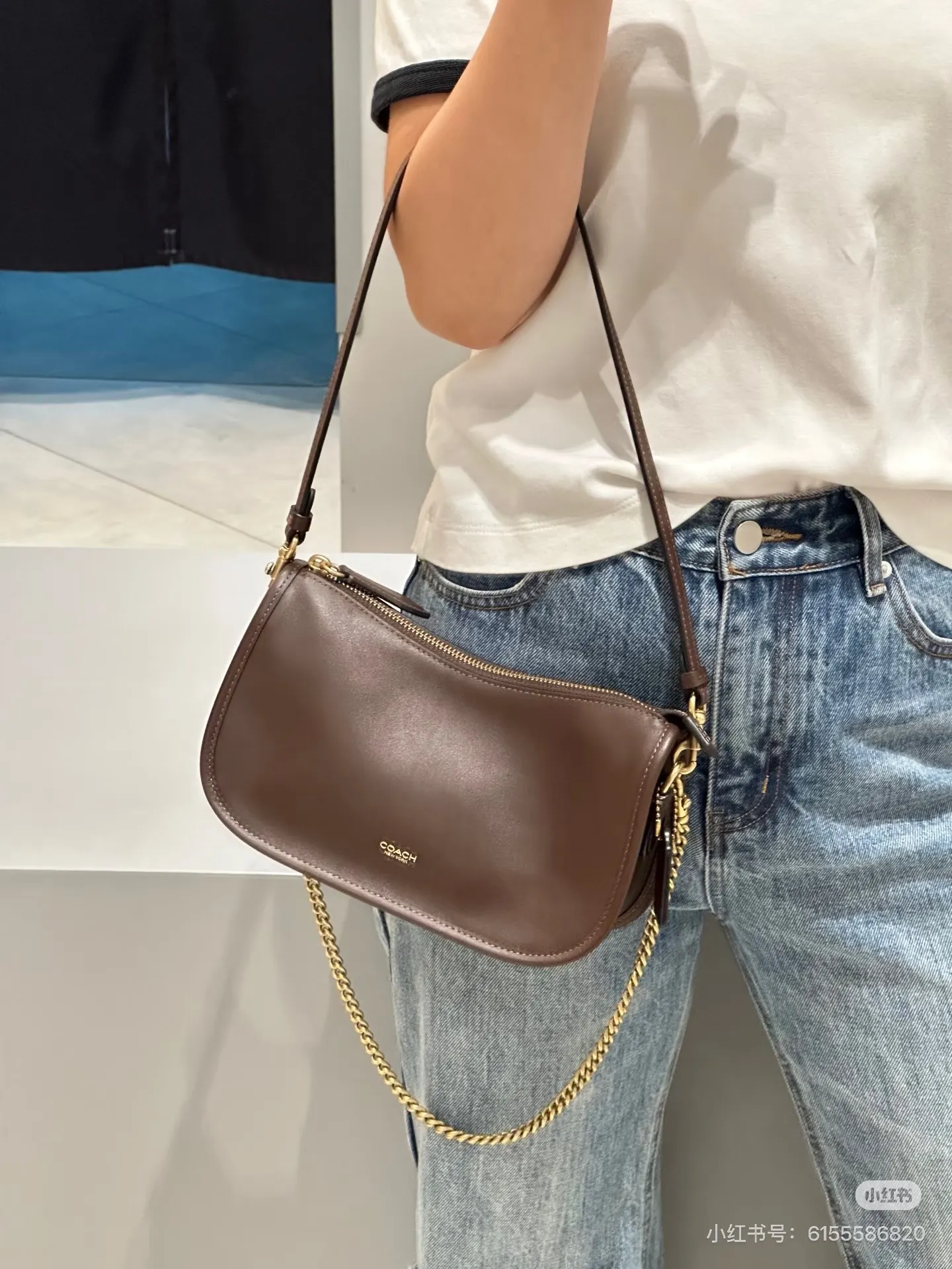 Coach Waverly Leather Shoulder Bag D30018383 — view 7