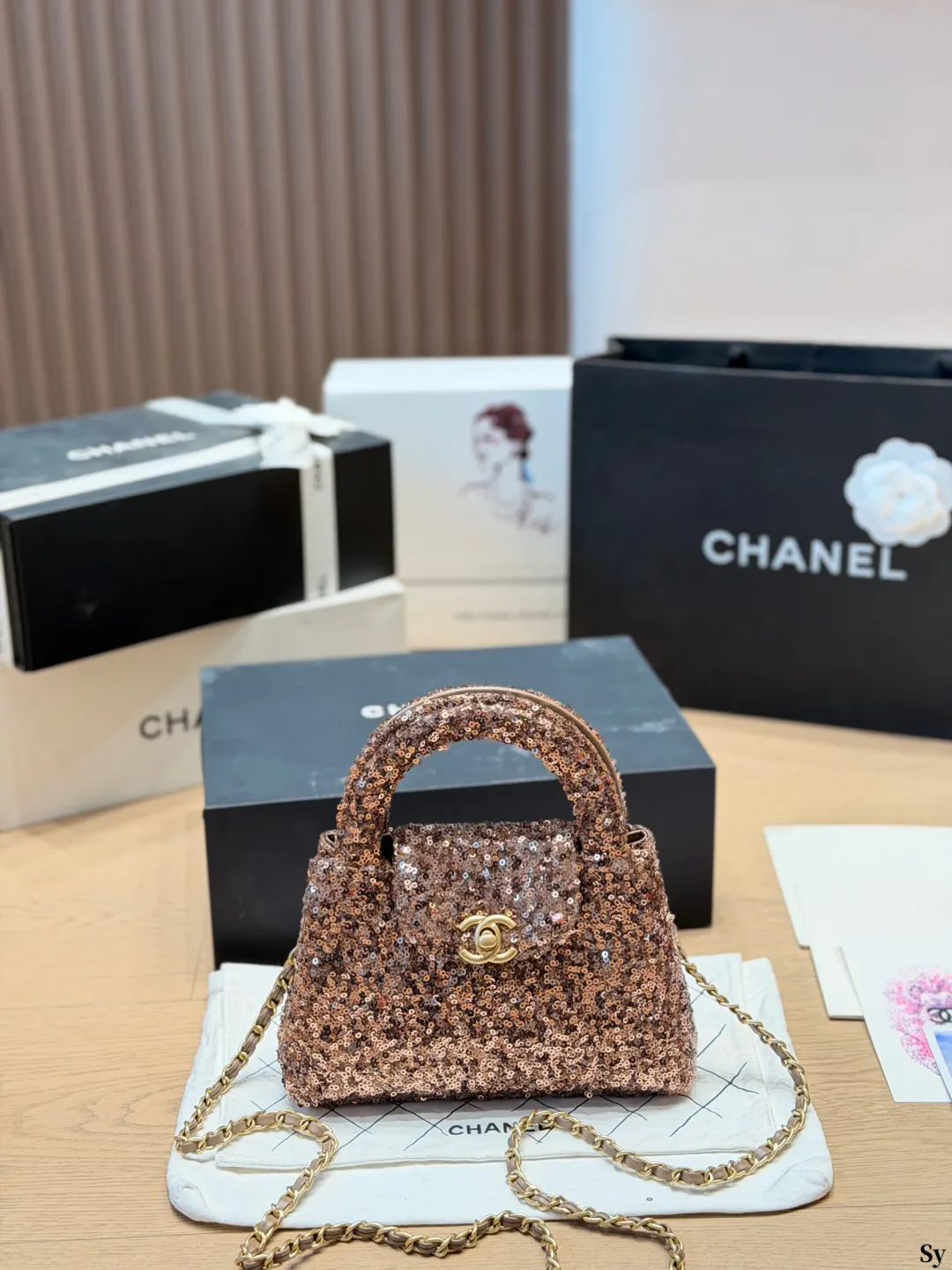 Chanel 26C Sequin Kelly Top-Handle Bag D30018340 — view 15