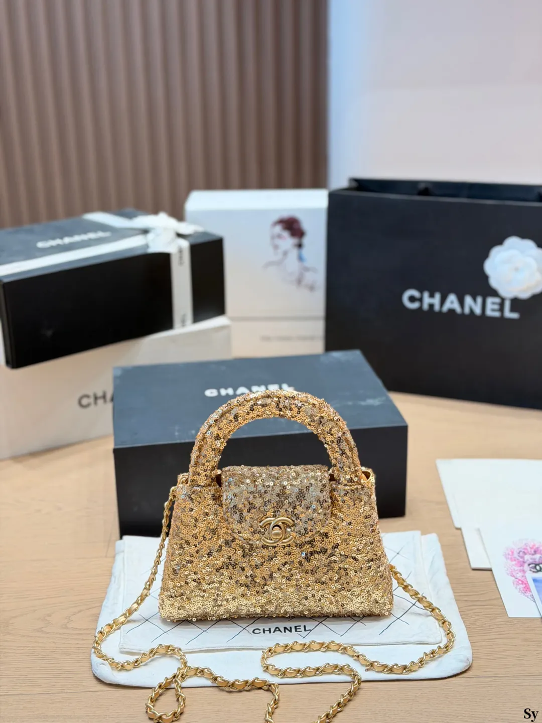 Chanel 26C Sequin Kelly Top-Handle Bag D30018340 — view 17