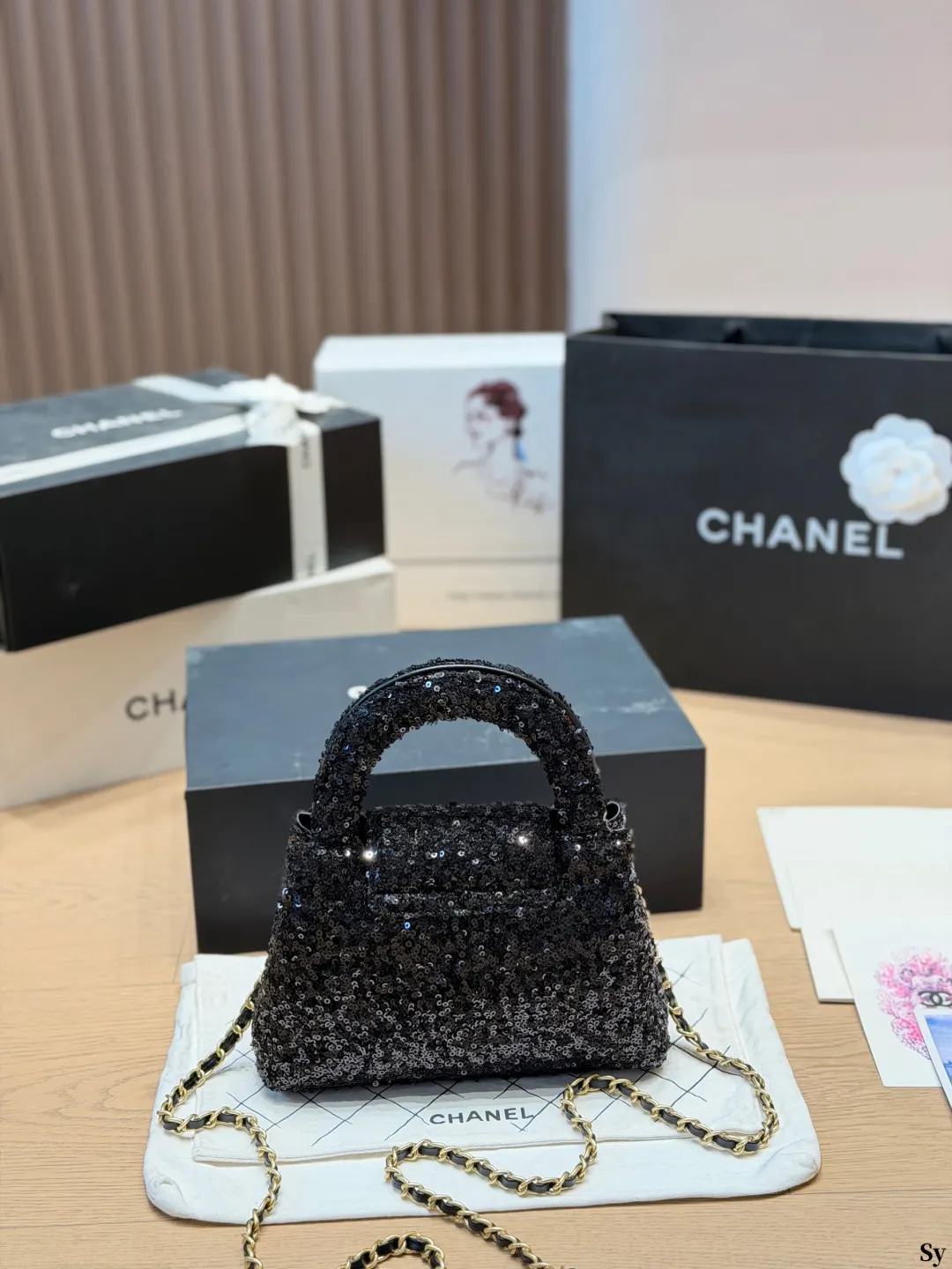 Chanel 26C Sequin Kelly Top-Handle Bag D30018340 — view 8
